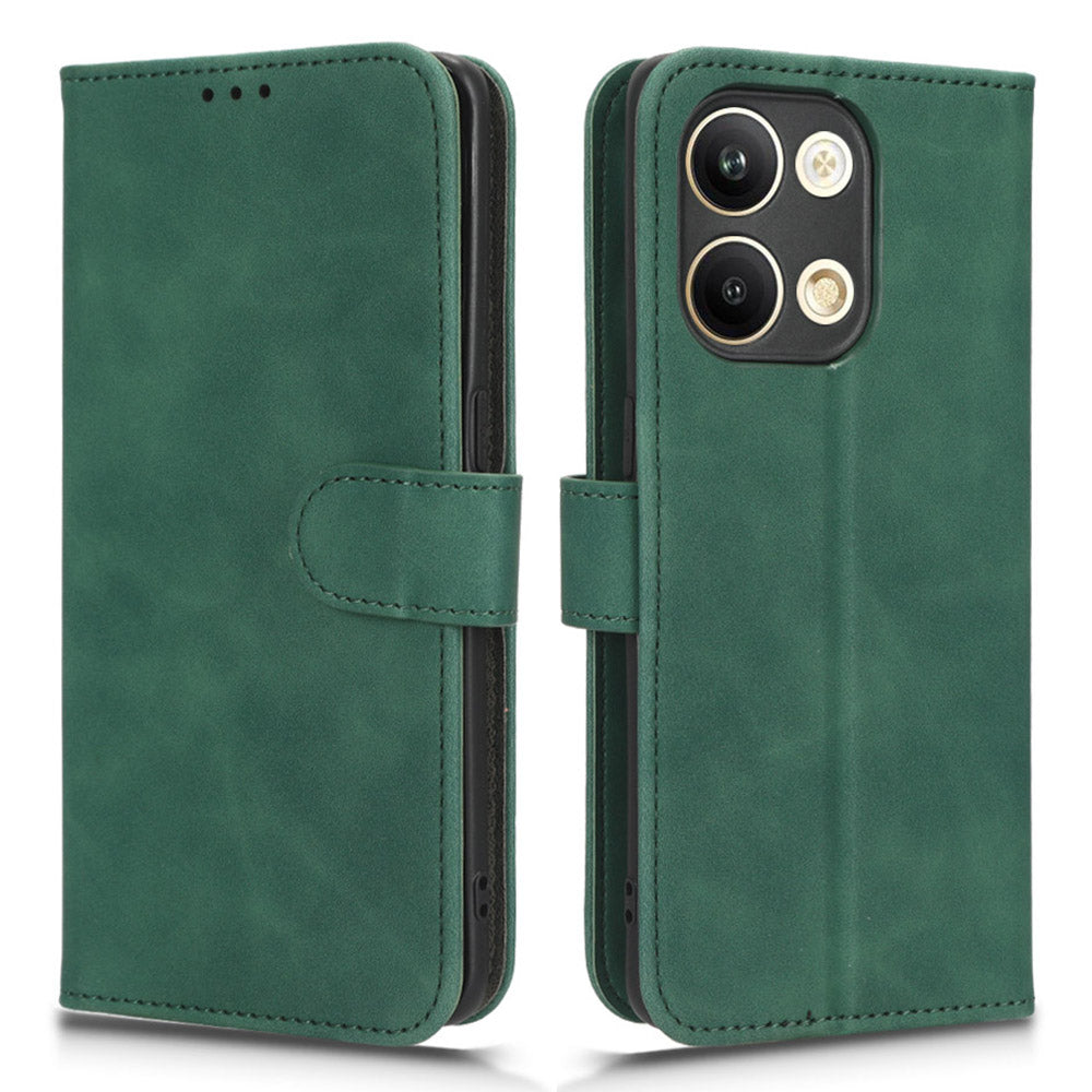 For Oppo Reno9 Pro 5G Reno9 5G Skin-touch Feeling PU Leather Flip Phone Wallet Case Magnetic Clasp Cell Phone Cover Stand with Wrist Strap
