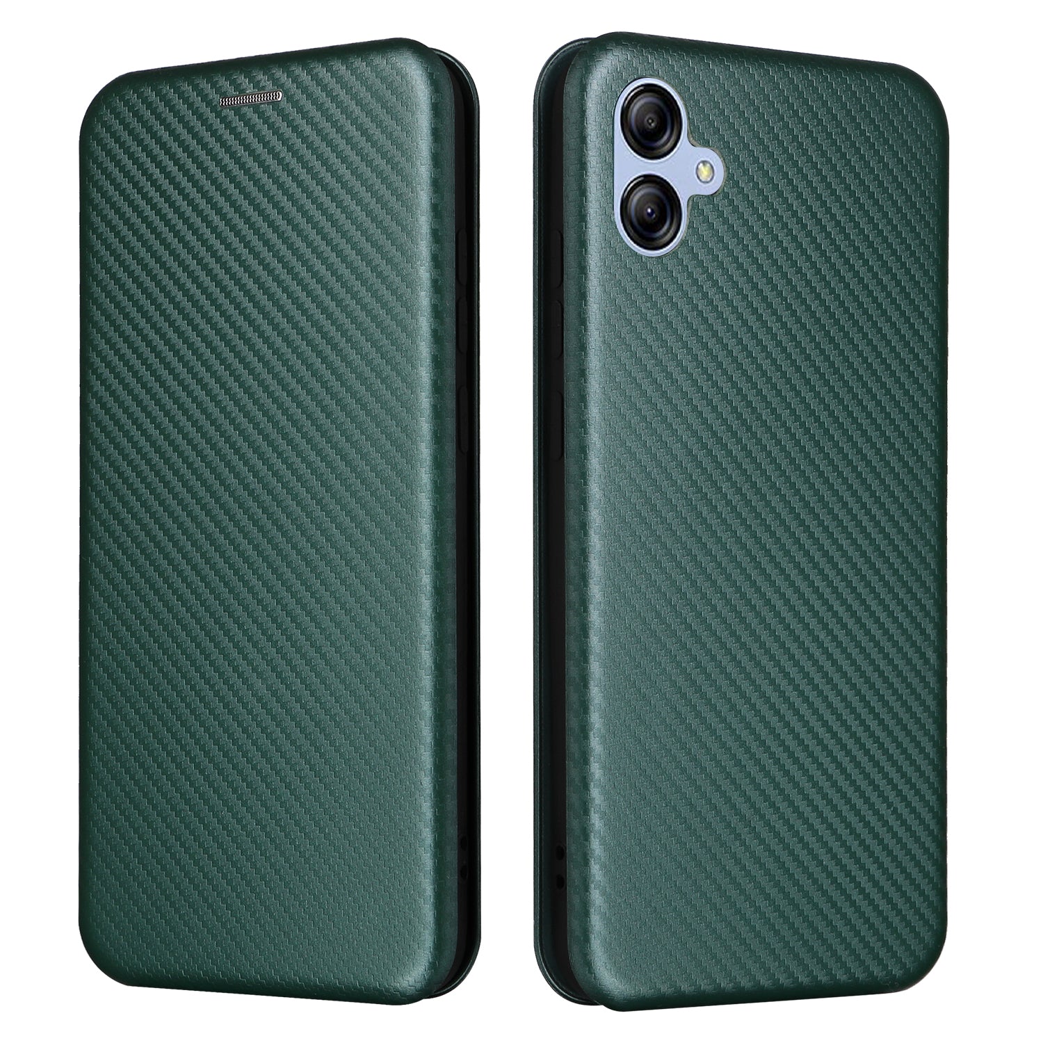For Samsung Galaxy A04e 4G F04 4G M04 4G Carbon Fiber Texture Magnetic PU Leather Phone Case Card Slot Stand Full Protection Phone Flip Cover
