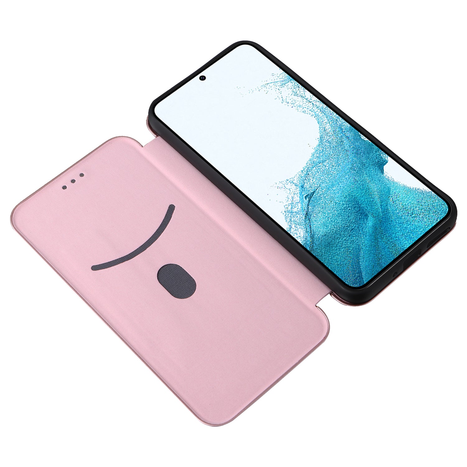 For Samsung Galaxy A54 5G Carbon Fiber Texture Magnetic PU Leather Anti-scratch Phone Case Stand Drop-proof Mobile Phone Cover with Card Slot