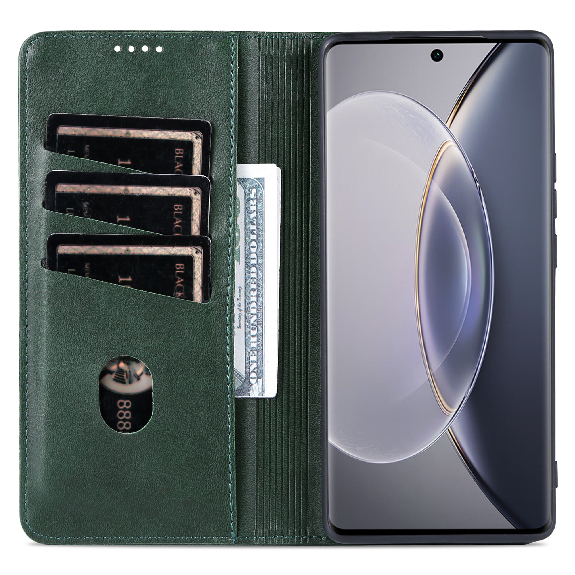 AZNS For vivo X90 5G Cowhide Texture PU Leather Wallet Full Protection Phone Case Stand Magnetic Auto Closure Flip Phone Cover