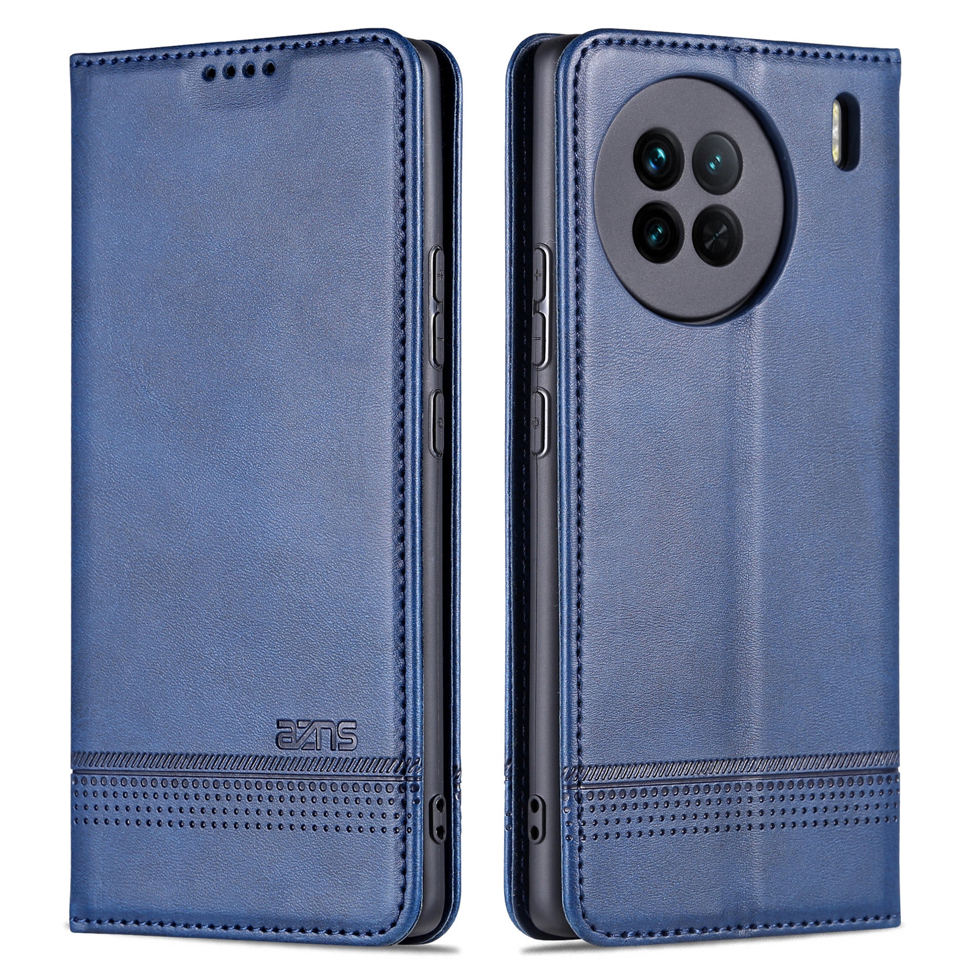 AZNS For vivo X90 Pro 5G Cowhide Texture Phone Case Stand Wallet PU Leather Magnetic Auto-absorbed Scratch-resistant Folio Flip Phone Cover
