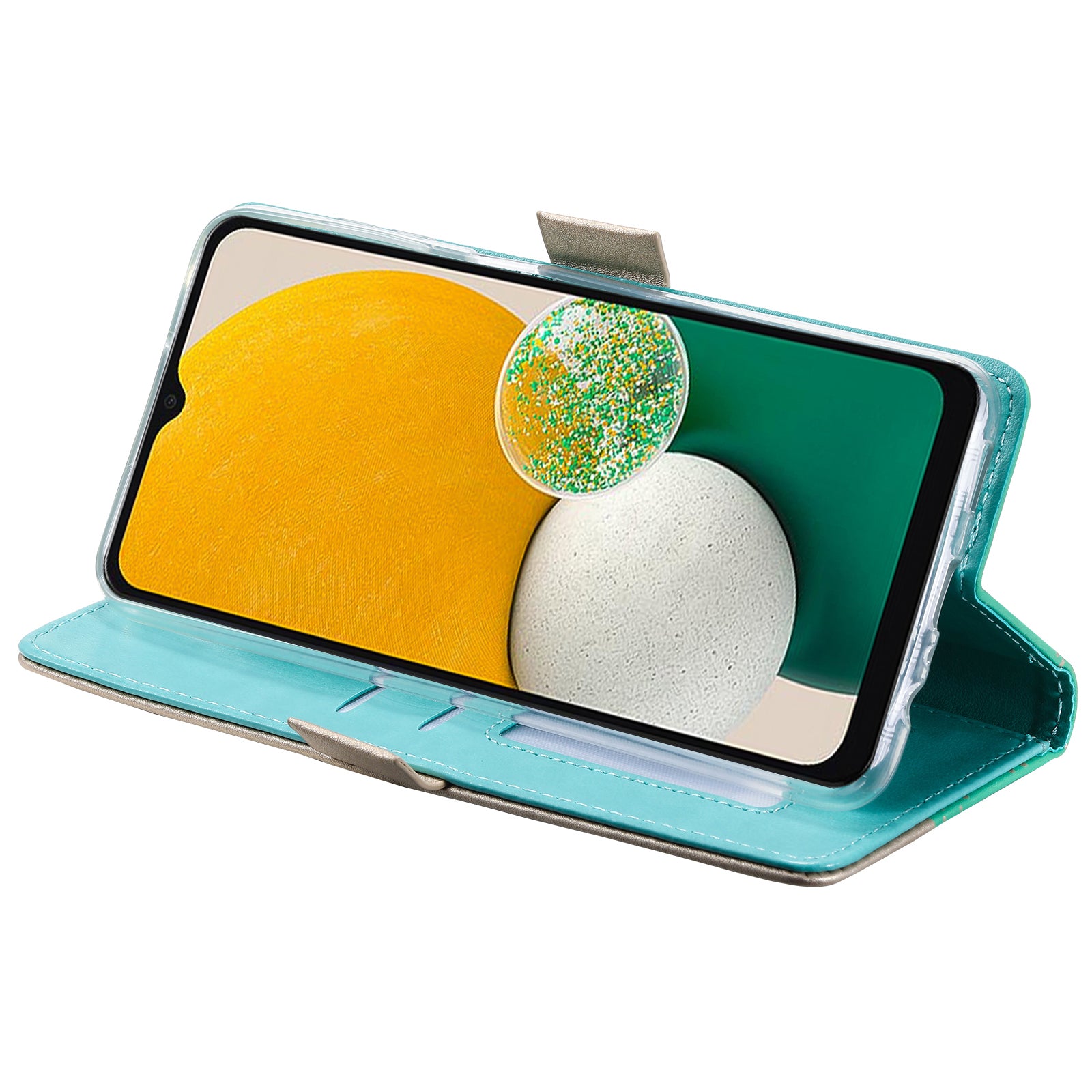 For Samsung Galaxy A54 5G Zipper Wallet Phone Case Lace Flower Pattern PU Leather Phone Stand Cover with Bowknot Wrist Strap