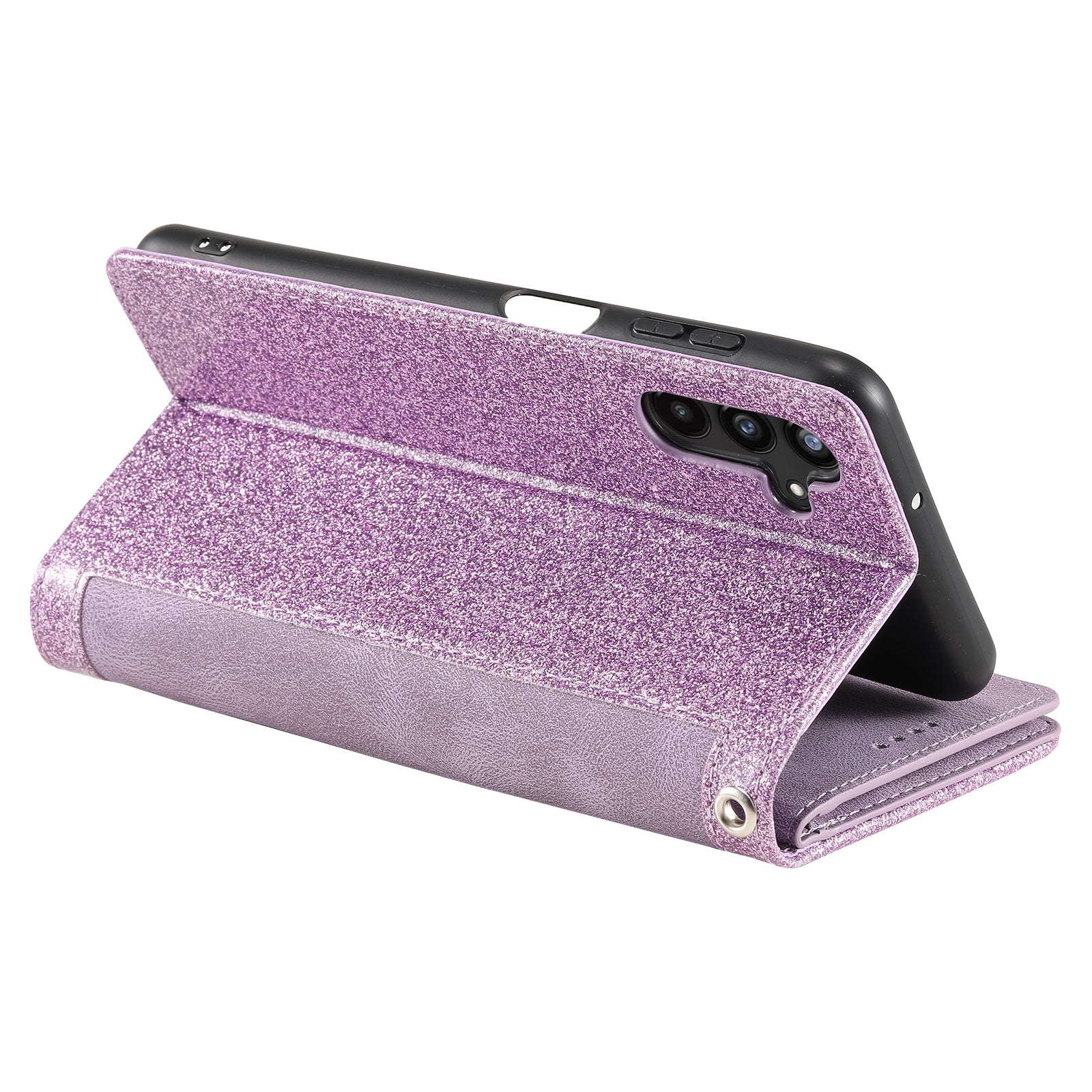 For Samsung Galaxy A14 5G PU Leather Phone Case Anti-Scratch Protective Cover 9 Card Slots Phone Cover with Zipper Pocket