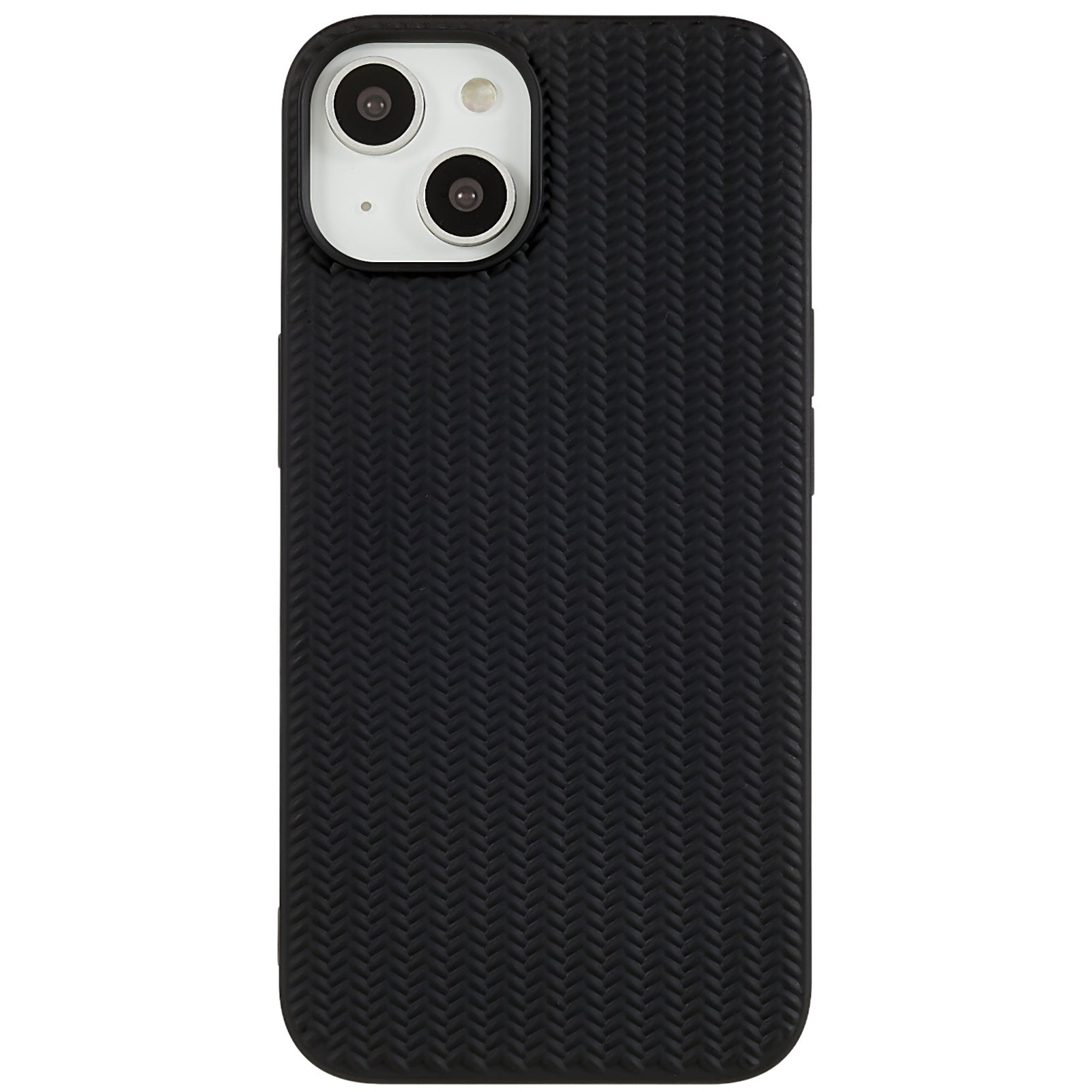 For iPhone 14 Classic Knitted Texture Phone Case Shockproof Anti-Scratch Soft TPU Back Cover