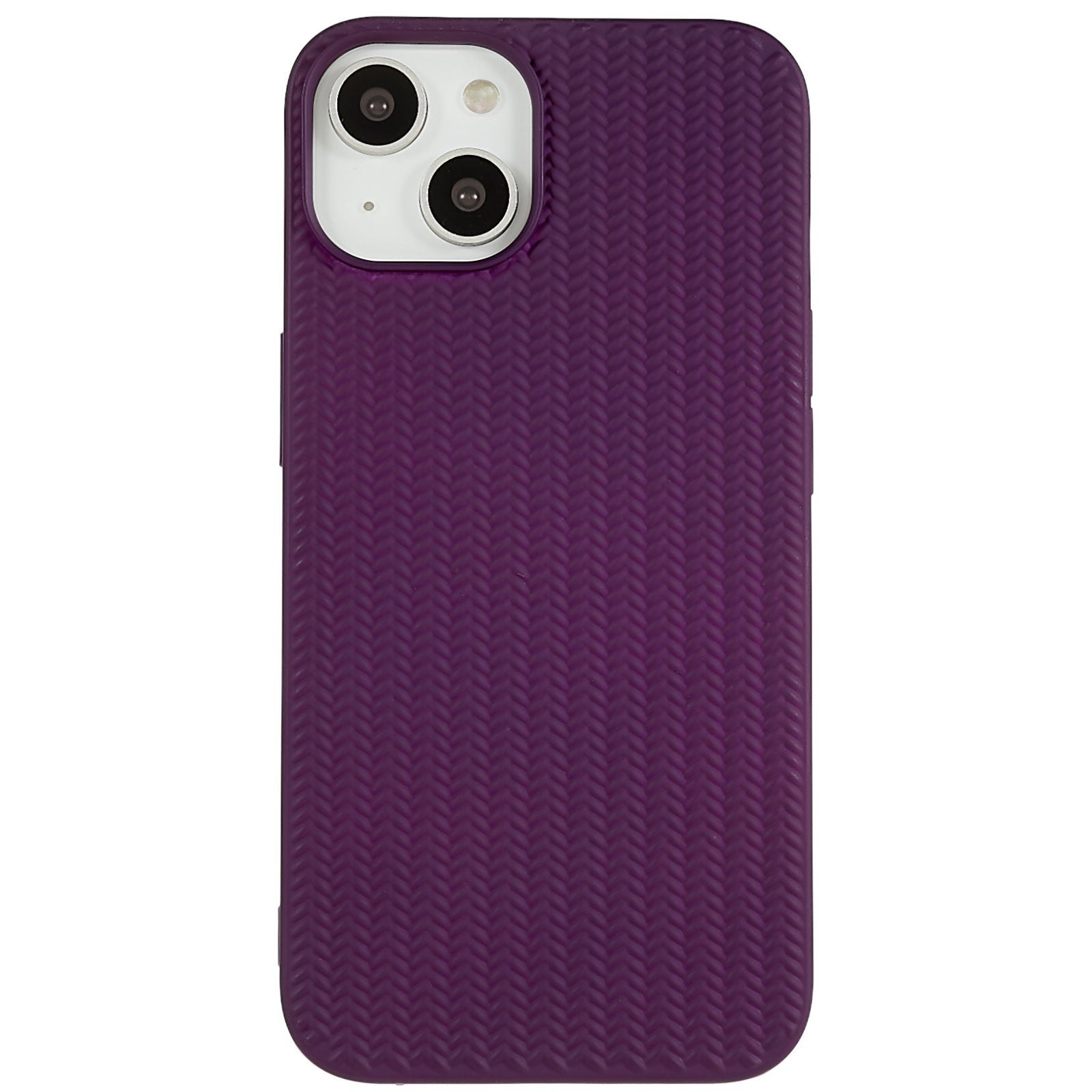 For iPhone 14 Classic Knitted Texture Phone Case Shockproof Anti-Scratch Soft TPU Back Cover