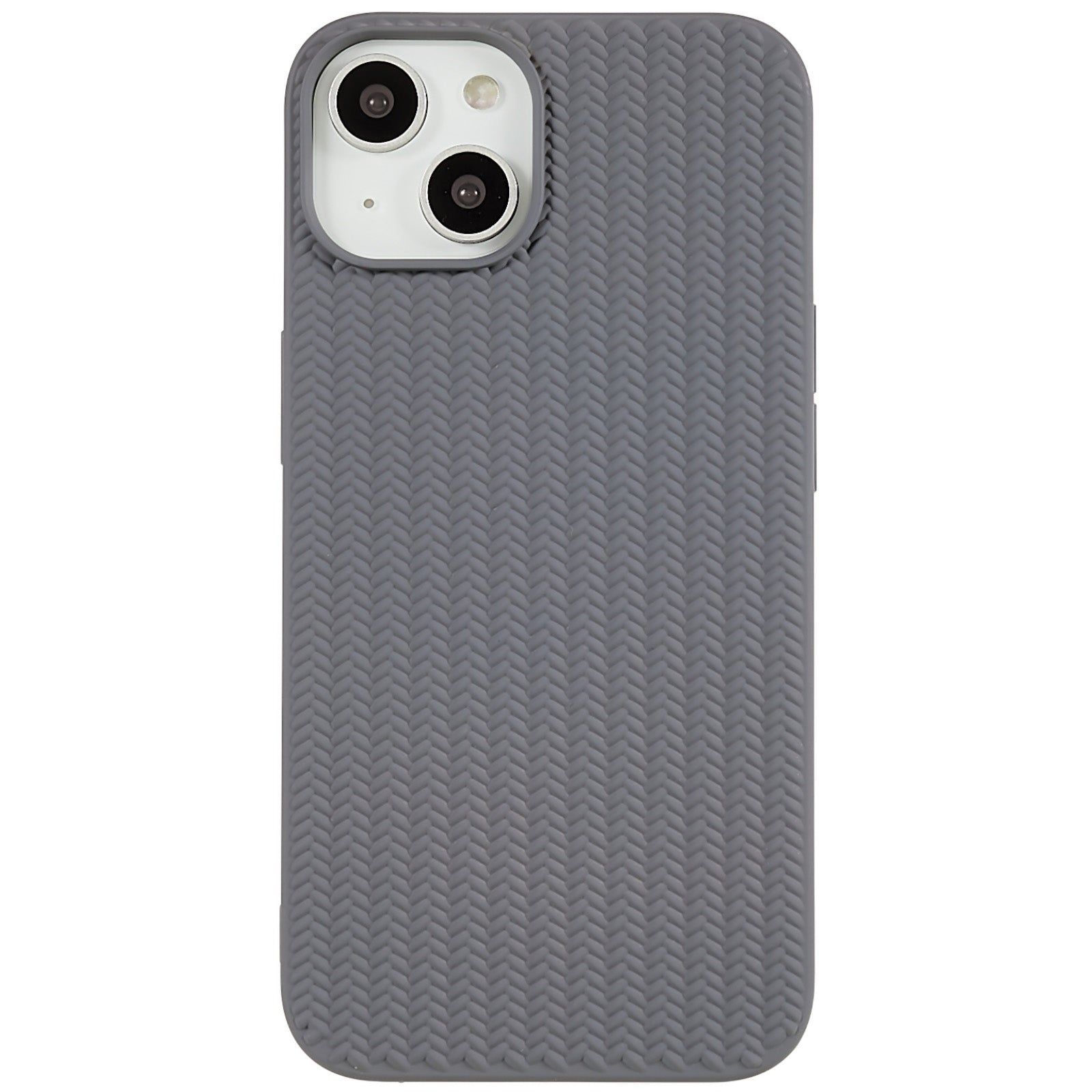 For iPhone 14 Classic Knitted Texture Phone Case Shockproof Anti-Scratch Soft TPU Back Cover