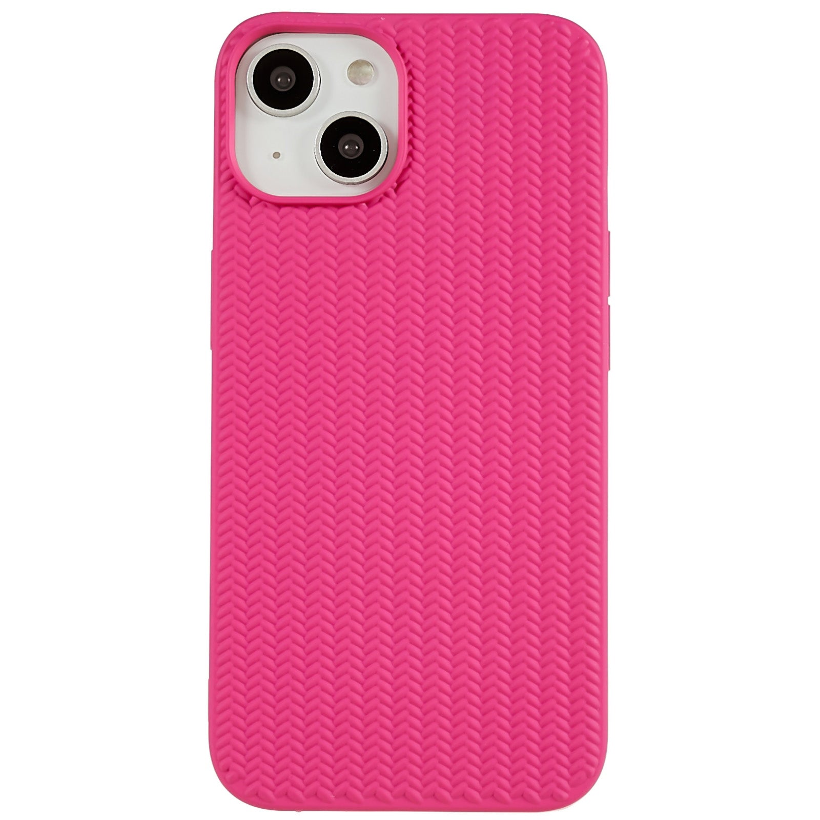 For iPhone 14 Classic Knitted Texture Phone Case Shockproof Anti-Scratch Soft TPU Back Cover
