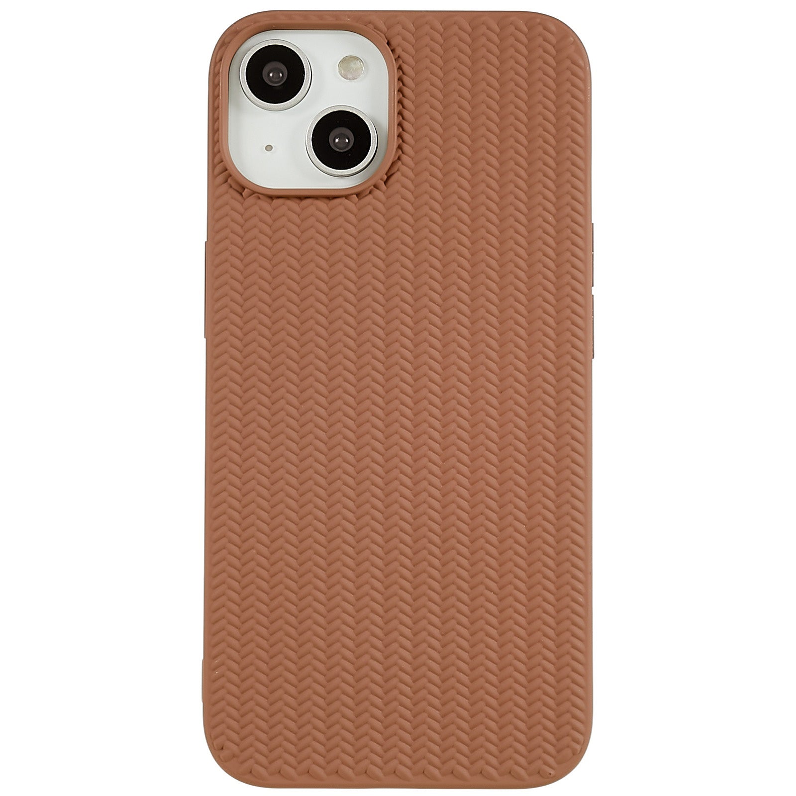For iPhone 14 Classic Knitted Texture Phone Case Shockproof Anti-Scratch Soft TPU Back Cover