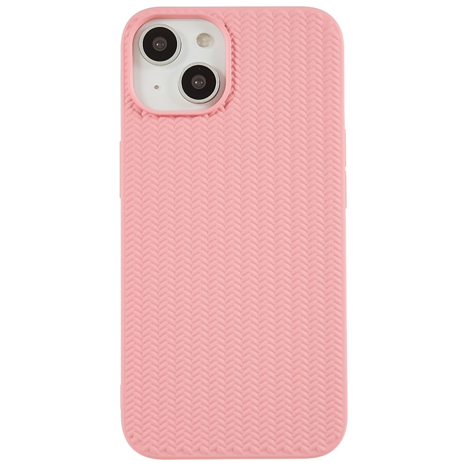 For iPhone 14 Classic Knitted Texture Phone Case Shockproof Anti-Scratch Soft TPU Back Cover