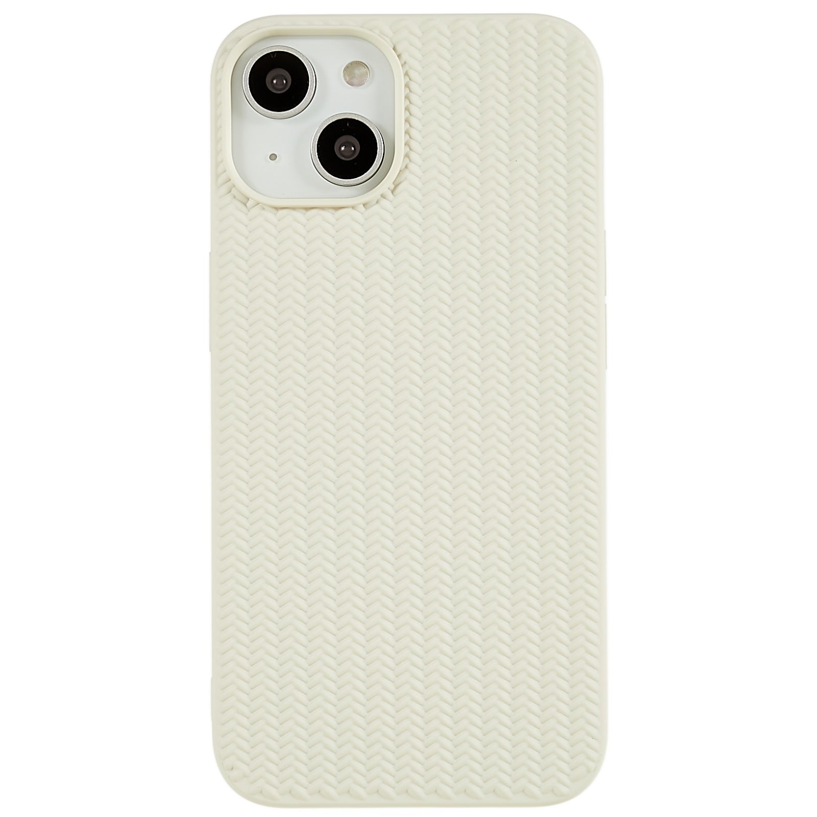 For iPhone 14 Classic Knitted Texture Phone Case Shockproof Anti-Scratch Soft TPU Back Cover