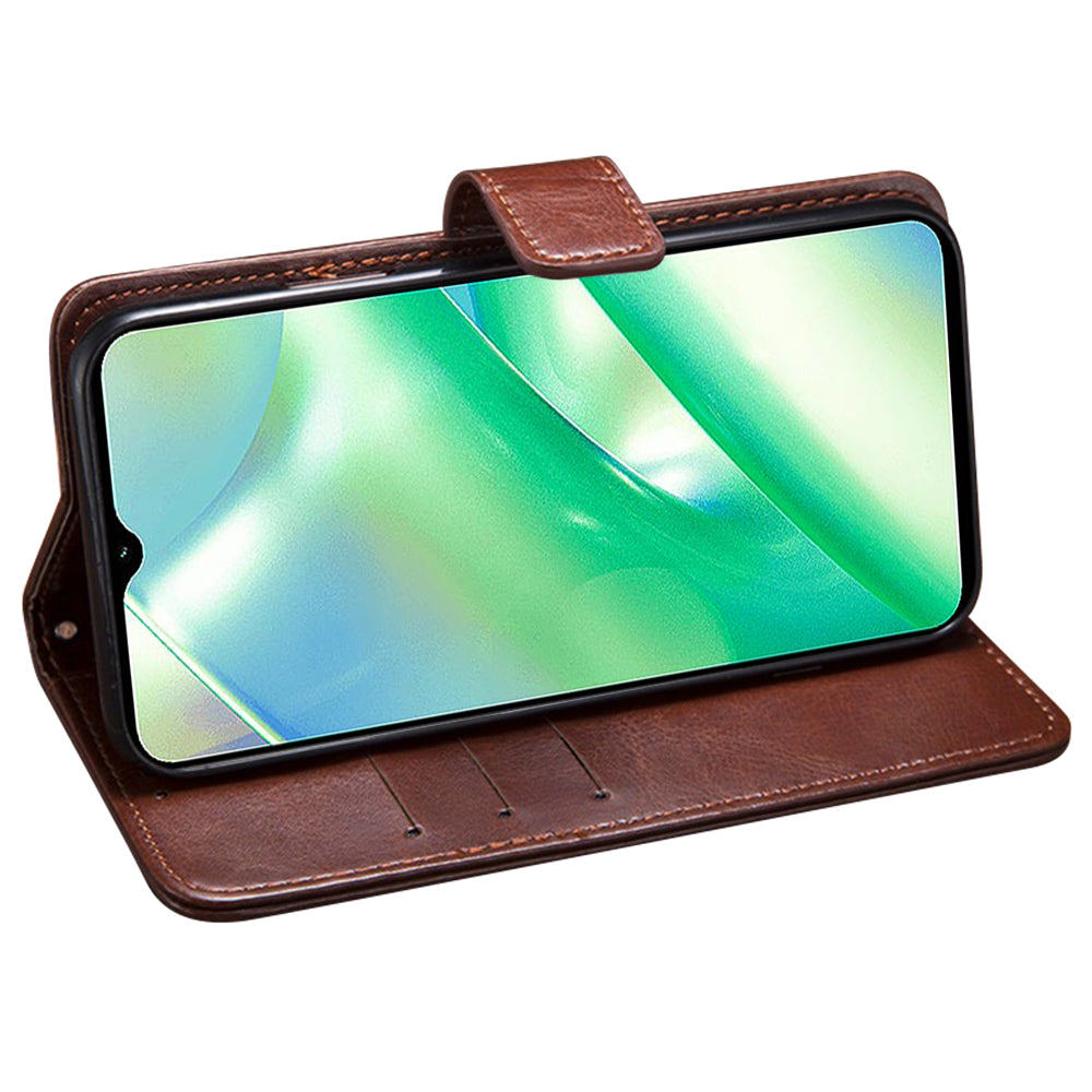 IDEWEI For Realme 10s 5G odolný proti pádu z PU kůže Flip kryt telefonu Ochranné pouzdro Stojan Funkce Crazy Horse Texture Wallet Shell