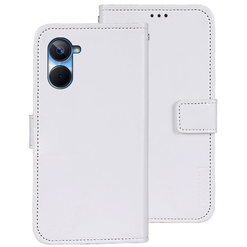 IDEWEI For Realme 10s 5G odolný proti pádu z PU kůže Flip kryt telefonu Ochranné pouzdro Stojan Funkce Crazy Horse Texture Wallet Shell