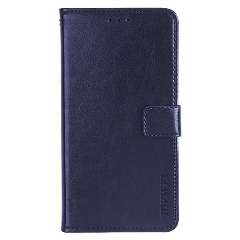 IDEWEI For Samsung Galaxy A04e 4G F04 4G M04 4G PU Leather Flip Phone Cover Scratch Resistant Protective Case Stand Feature Crazy Horse Texture Wallet Shell
