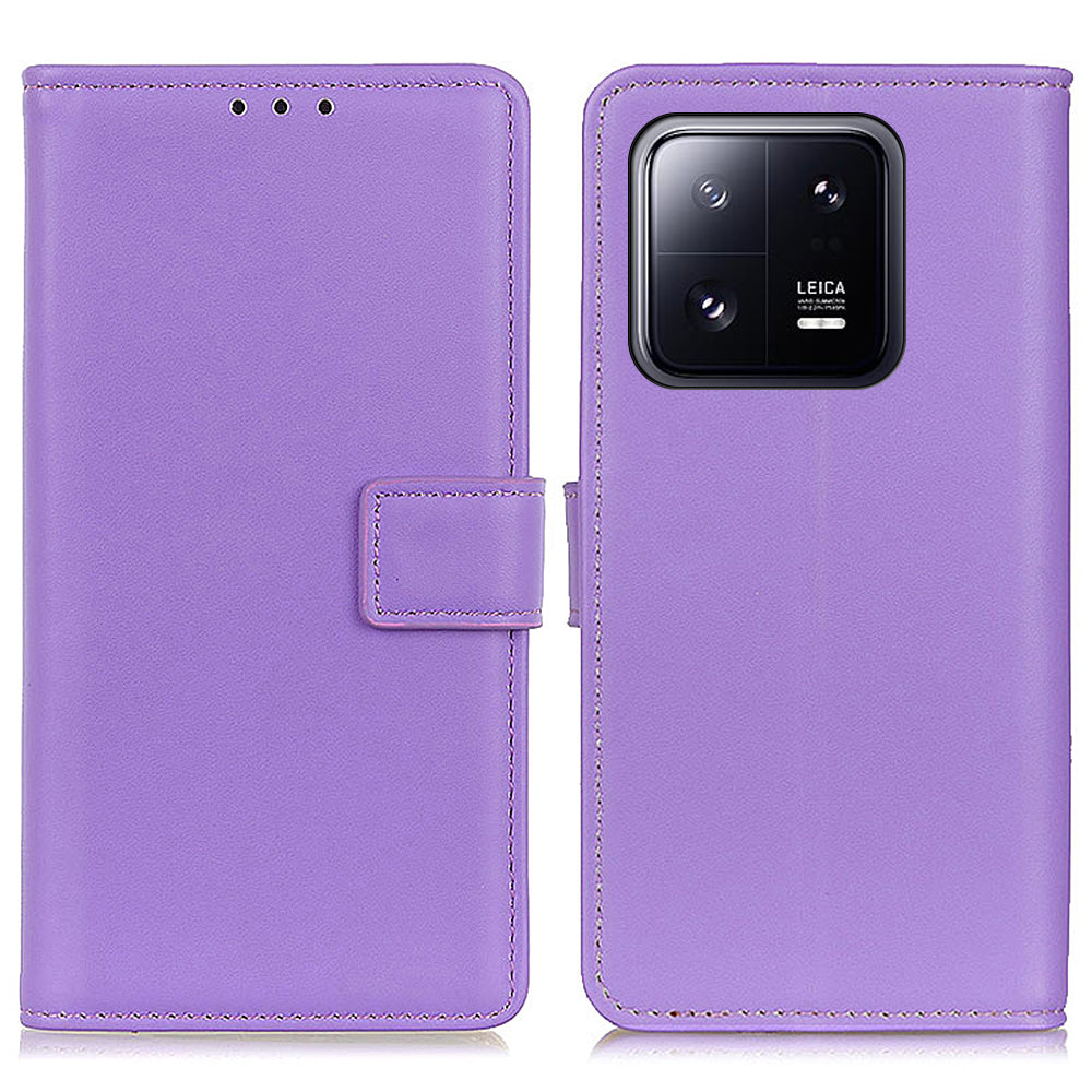 For Xiaomi 13 Pro 5G Hands-free Stand PU Leather Cell Phone Cover Magnetic Clasp Wallet Case