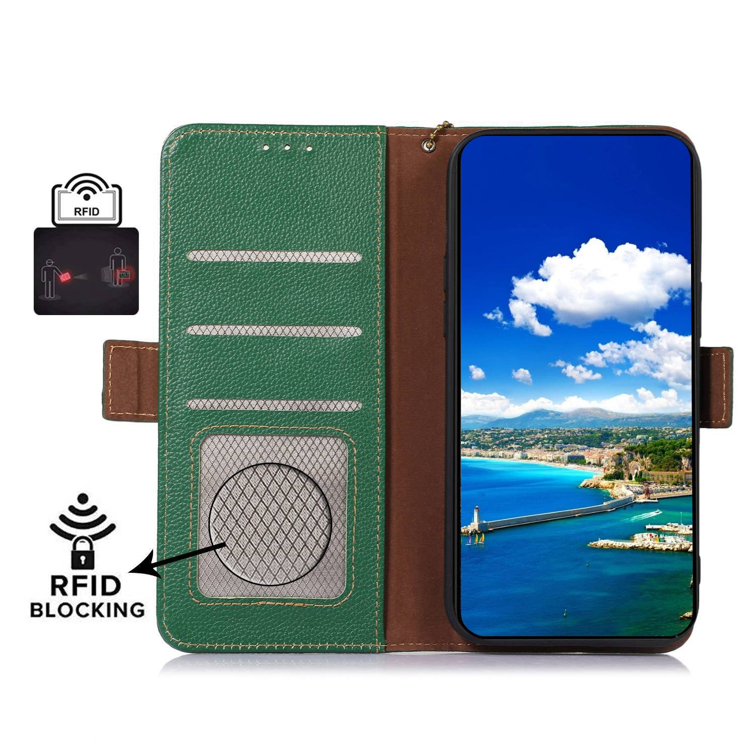 For Xiaomi 13 Pro 5G Shockproof Genuine Leather Phone Case Side Magnetic Closure Phone Shell RFID Blocking Wallet Phone Stand Cover