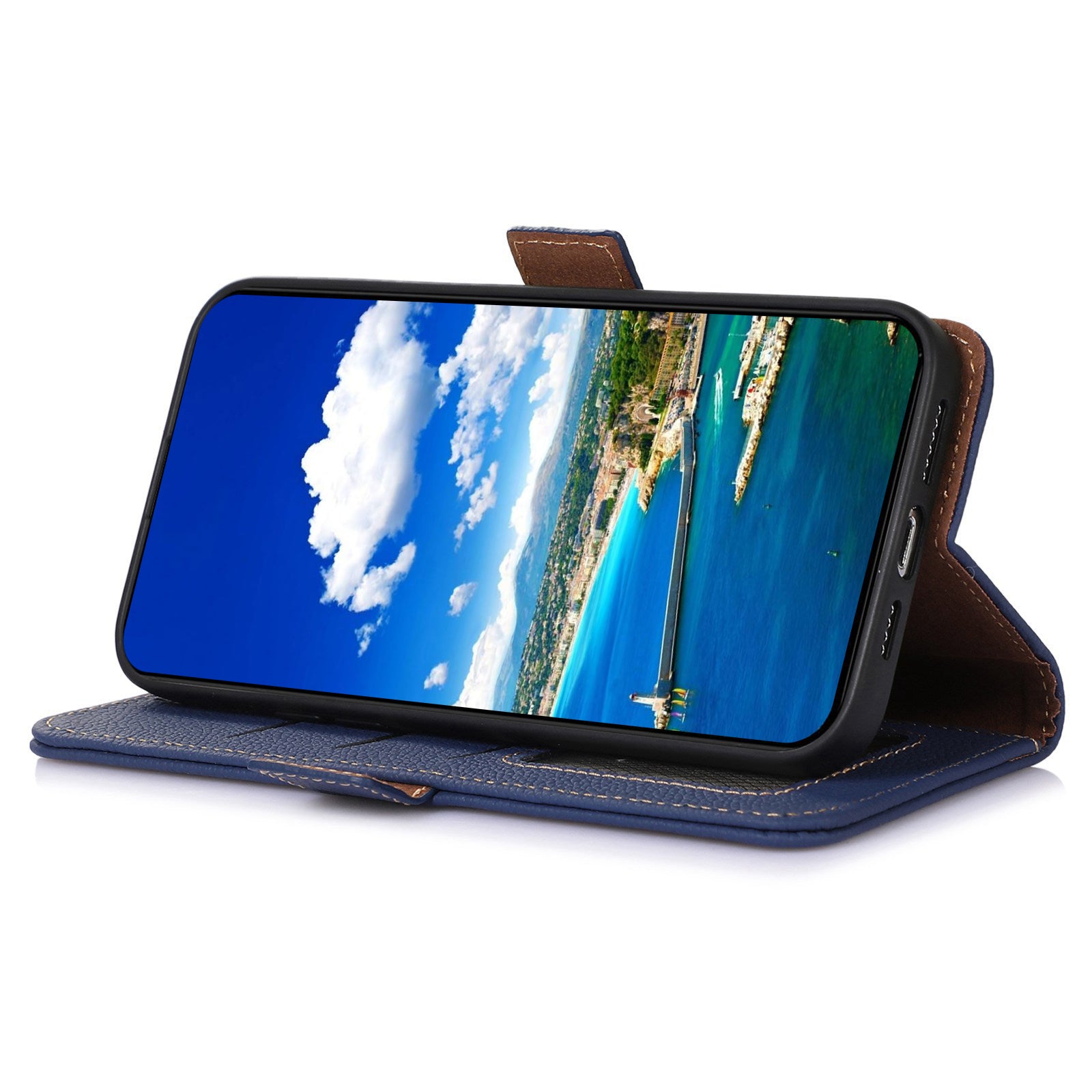 For Xiaomi 13 Pro 5G Shockproof Genuine Leather Phone Case Side Magnetic Closure Phone Shell RFID Blocking Wallet Phone Stand Cover