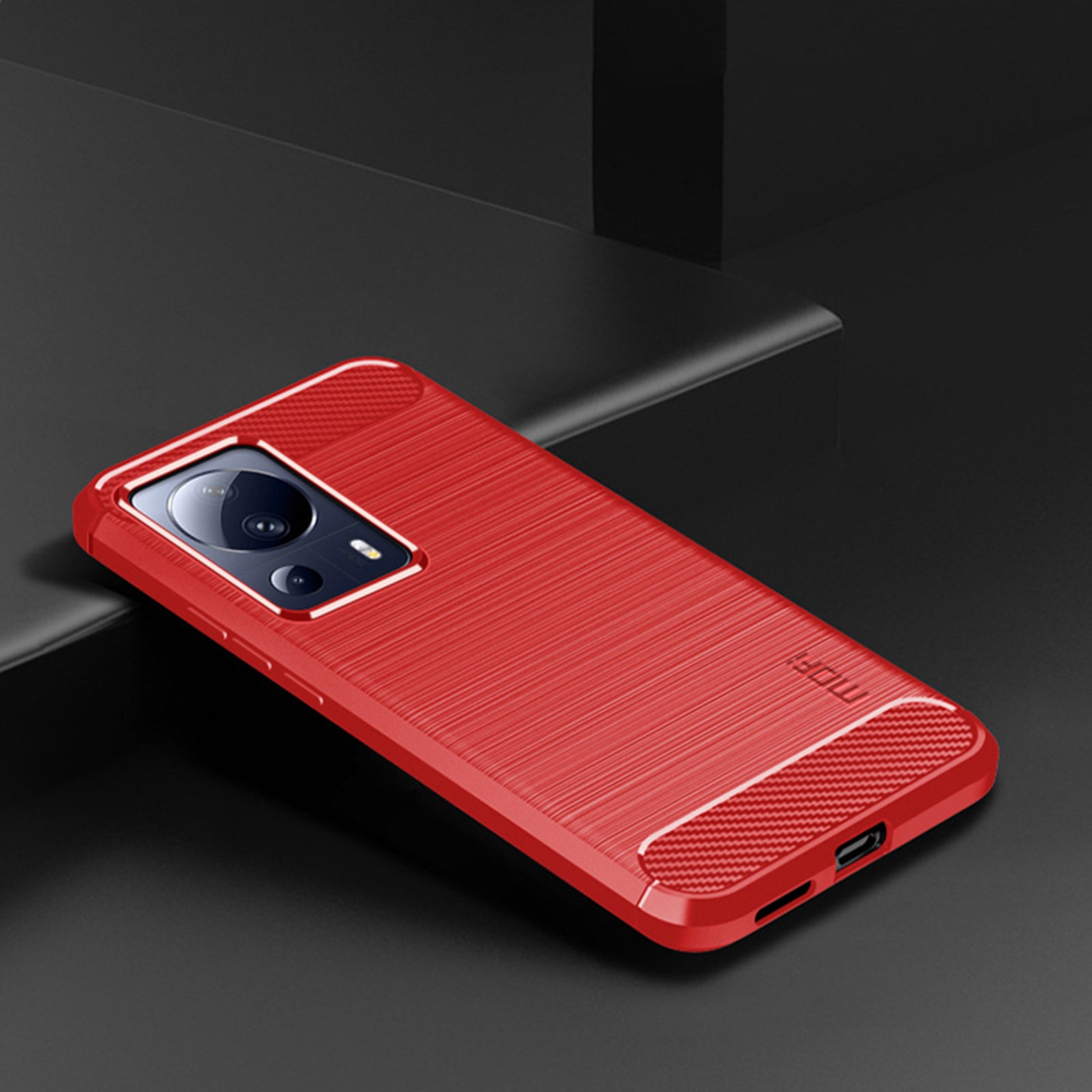 MOFI JK TPU Series-1 for Xiaomi 13 Lite Civi 2 5G Carbon Fiber Brushed Smartphone Case Scratch-resistant TPU Phone Back Cover