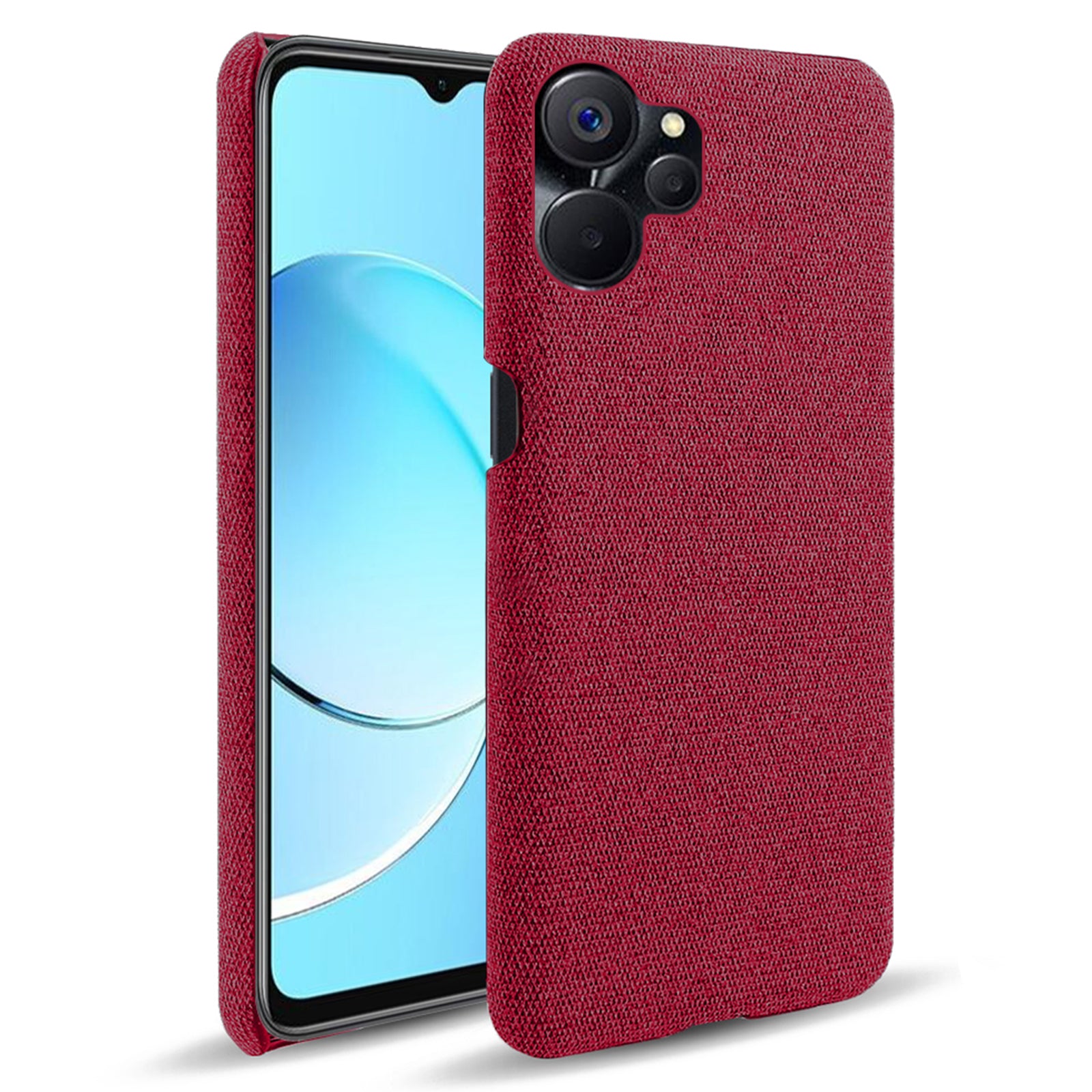 For Realme 9i 5G 10 5G Drop-proof Protective Smartphone Case Solid Color Hard PC Cloth Phone Cover