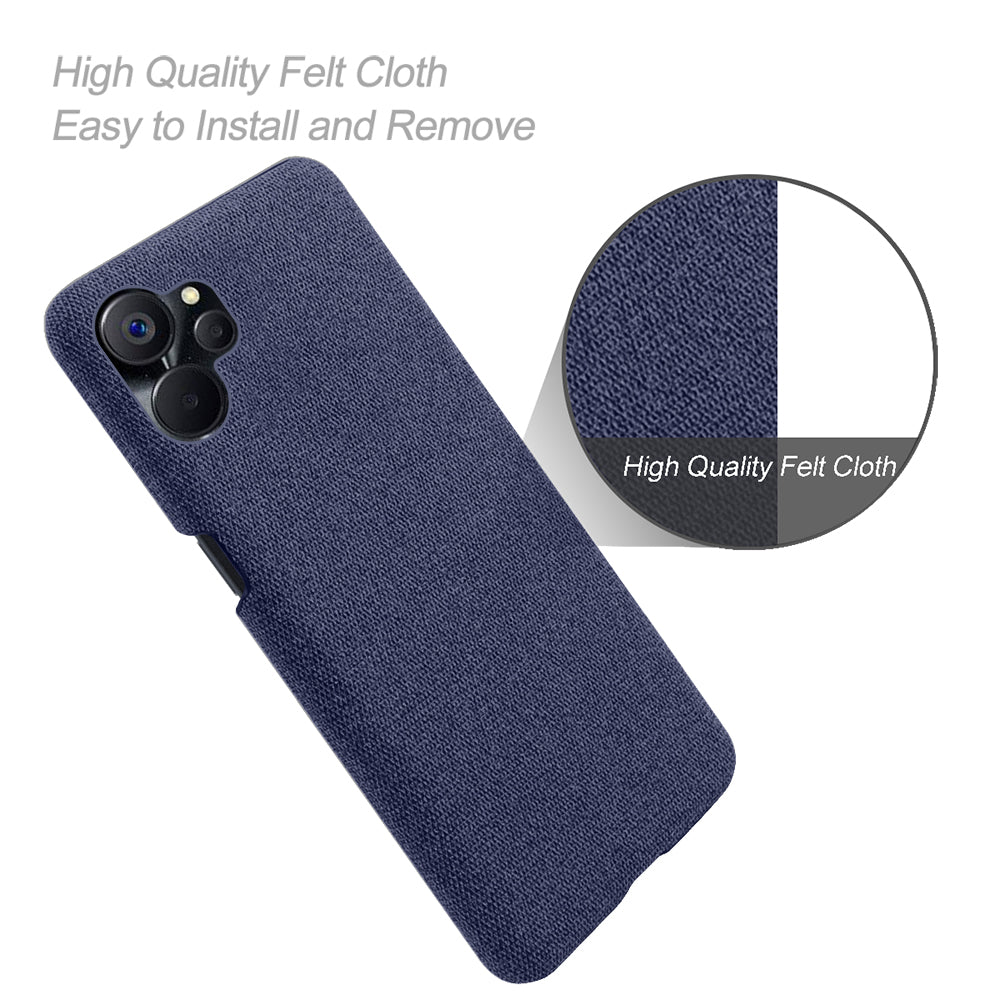 For Realme 9i 5G 10 5G Drop-proof Protective Smartphone Case Solid Color Hard PC Cloth Phone Cover