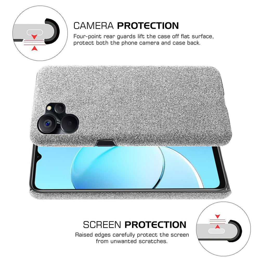 For Realme 9i 5G 10 5G Drop-proof Protective Smartphone Case Solid Color Hard PC Cloth Phone Cover