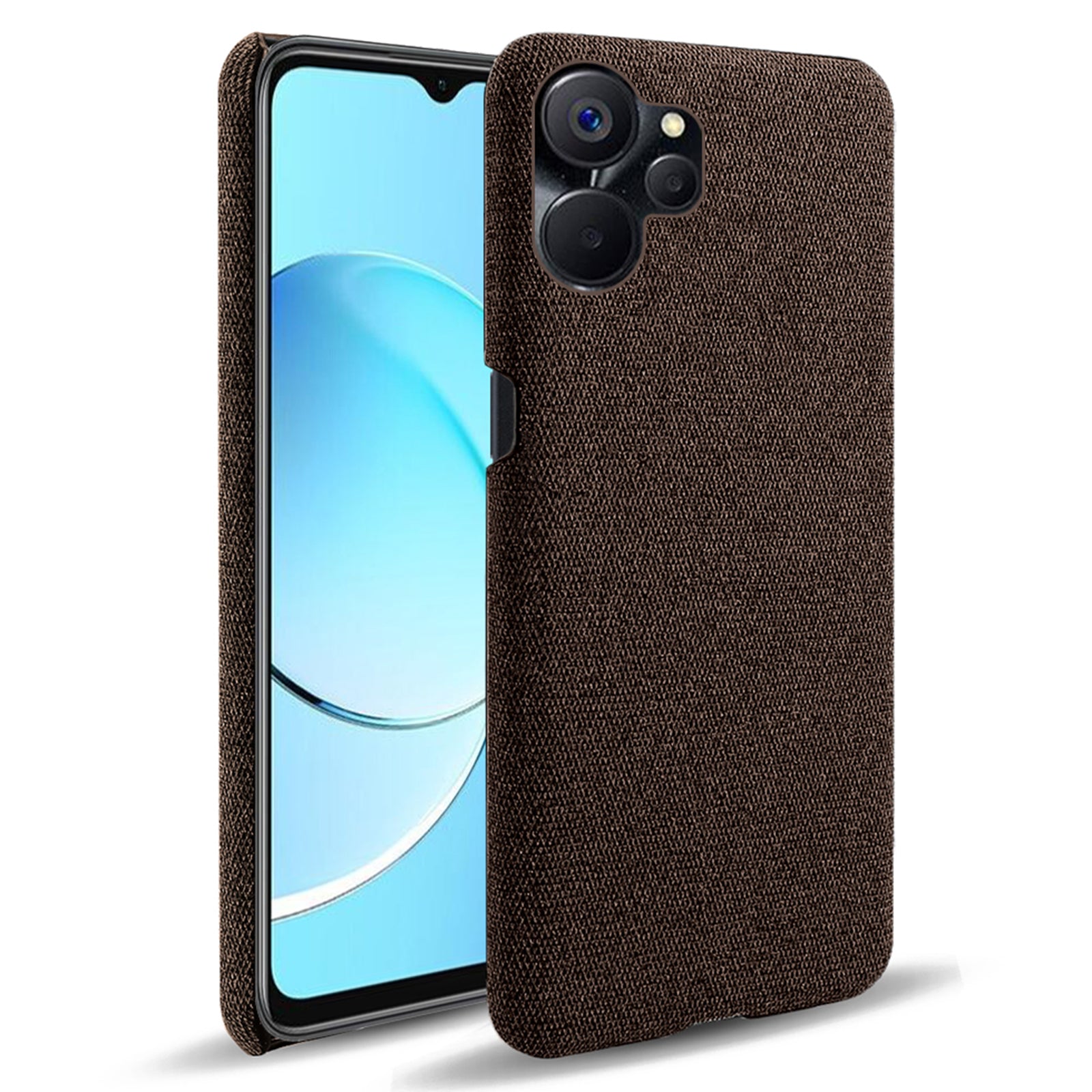 For Realme 9i 5G 10 5G Drop-proof Protective Smartphone Case Solid Color Hard PC Cloth Phone Cover