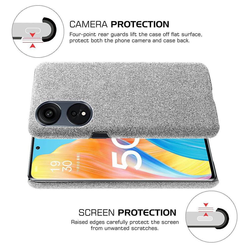 Pro Oppo A1 Pro 5G Reno8 T 5G jednobarevné pouzdro na mobilní telefon Pevná tkanina na počítač Textura odolný proti pádu