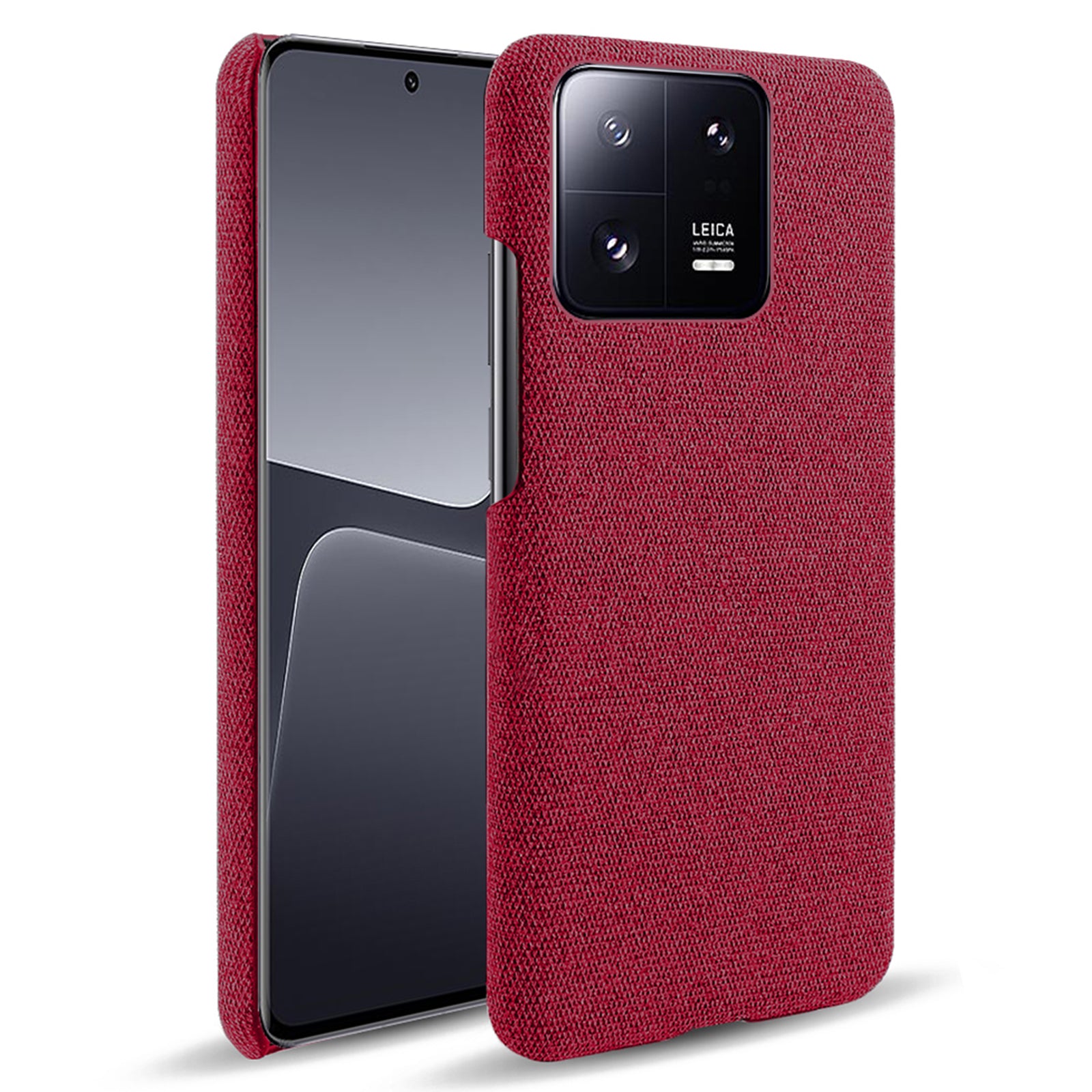 Shockproof Phone Case For Xiaomi 13 Pro 5G Solid Color Hard PC Cloth Texture Mobile Phone Cover