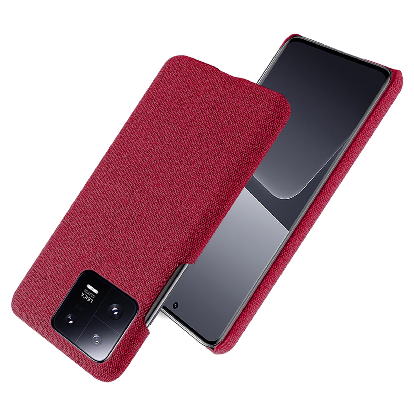 Shockproof Phone Case For Xiaomi 13 Pro 5G Solid Color Hard PC Cloth Texture Mobile Phone Cover