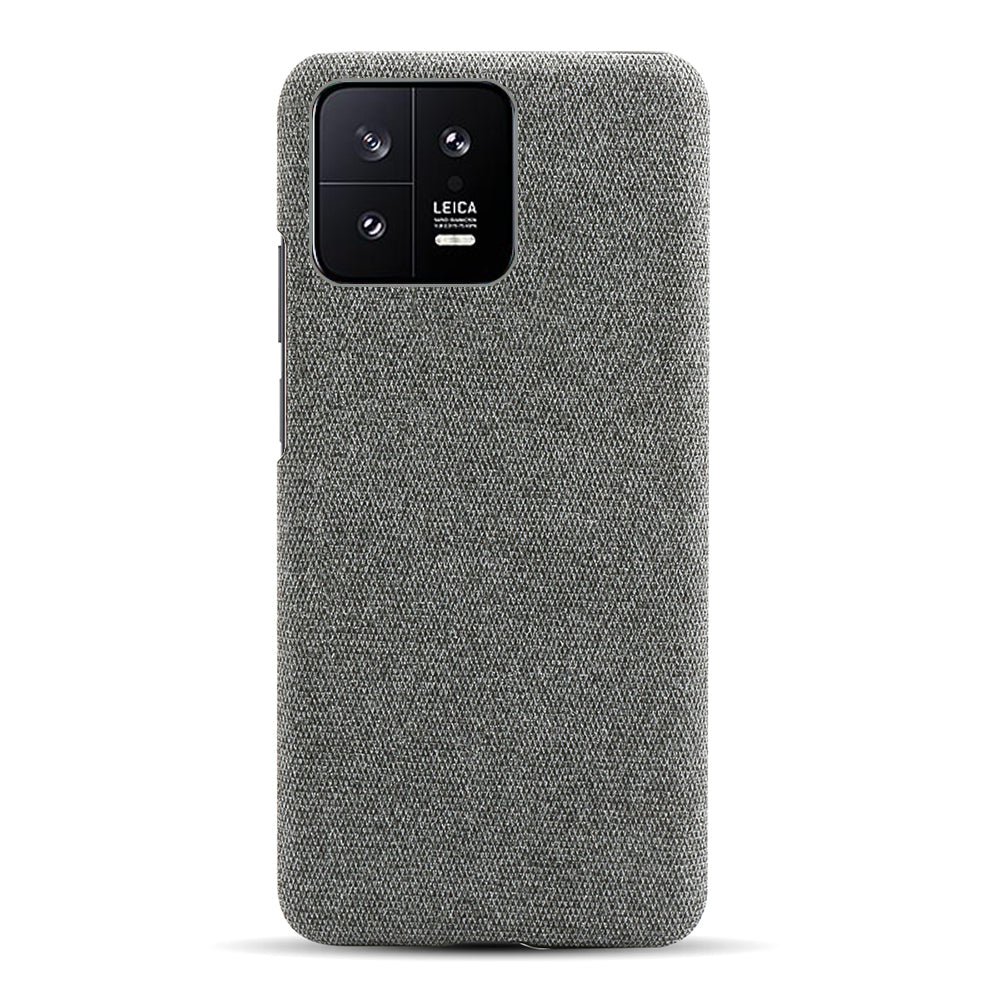 For Xiaomi 13 5G Non-slip Protective Smartphone Case Solid Color Hard PC Cloth Texture Phone Cover