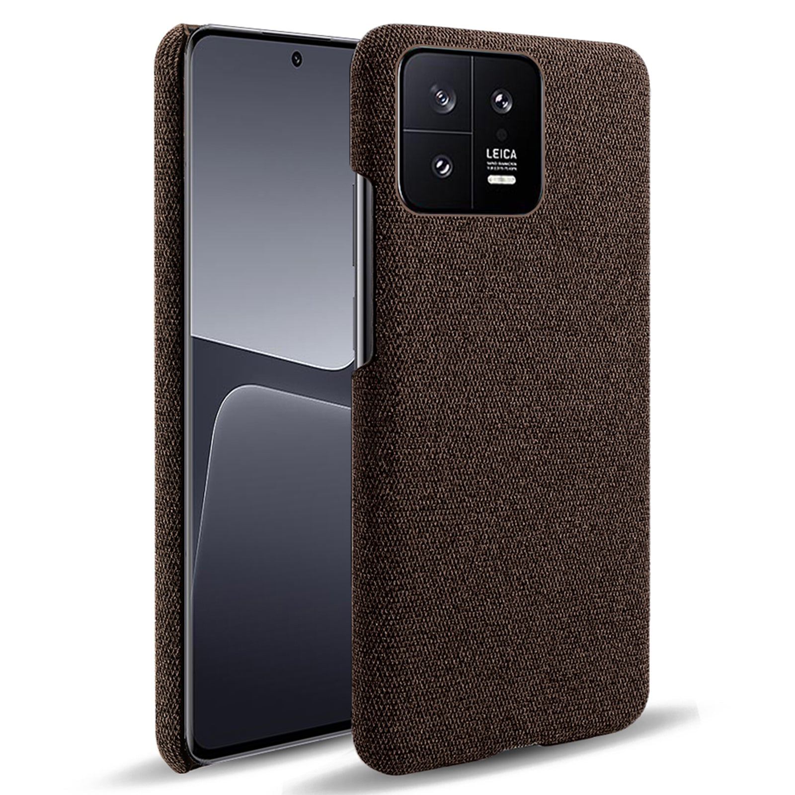 For Xiaomi 13 5G Non-slip Protective Smartphone Case Solid Color Hard PC Cloth Texture Phone Cover