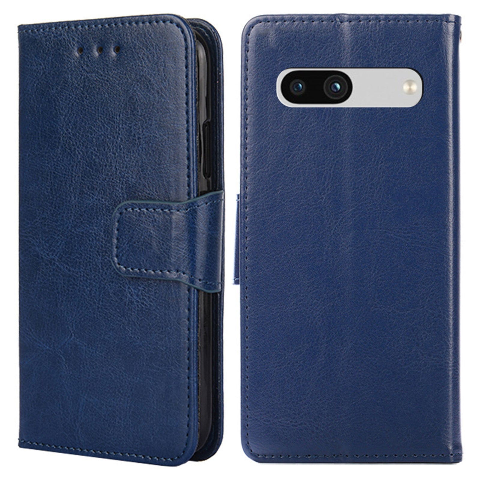 For Google Pixel 7a Textured PU Leather Phone Cover Anti-fall Folio Flip Wallet Case Foldable Stand Phone Shell