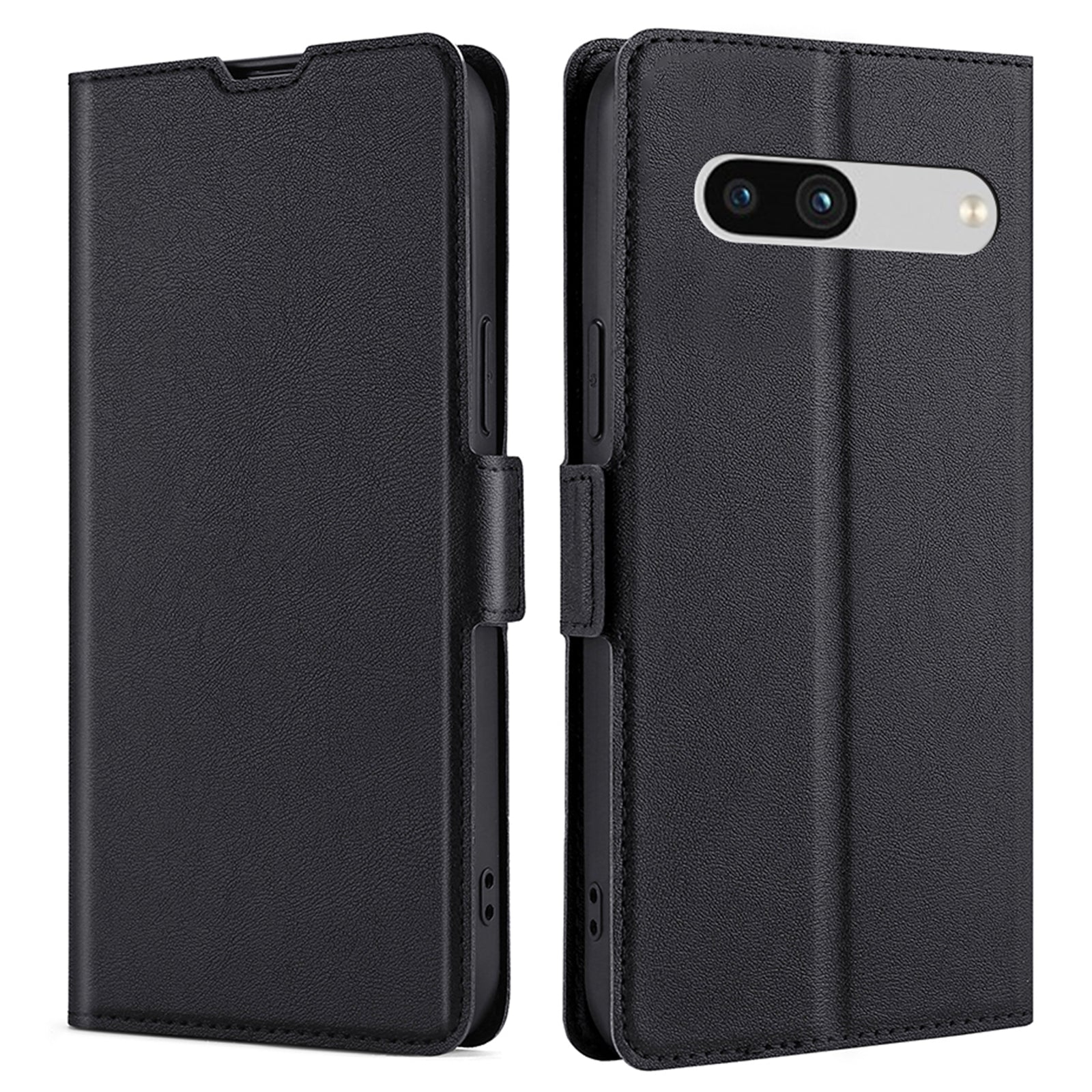 Shockproof Phone Cover For Google Pixel 7a PU Leather Card Holder Foldable Stand Protective Phone Case