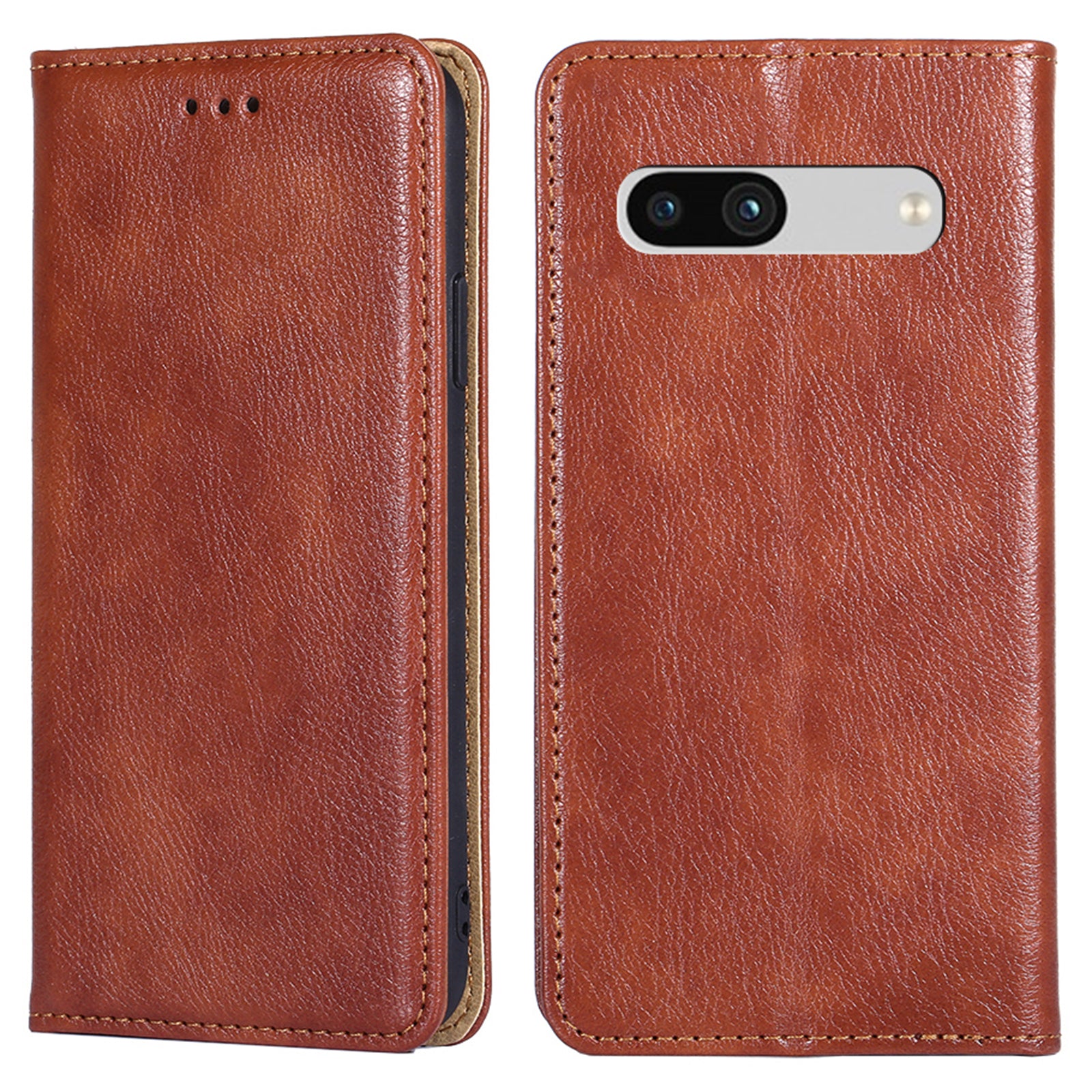 PU Leather Phone Case For Google Pixel 7a Magnetic Auto-closing Stand Drop-proof Phone Flip Wallet Cover