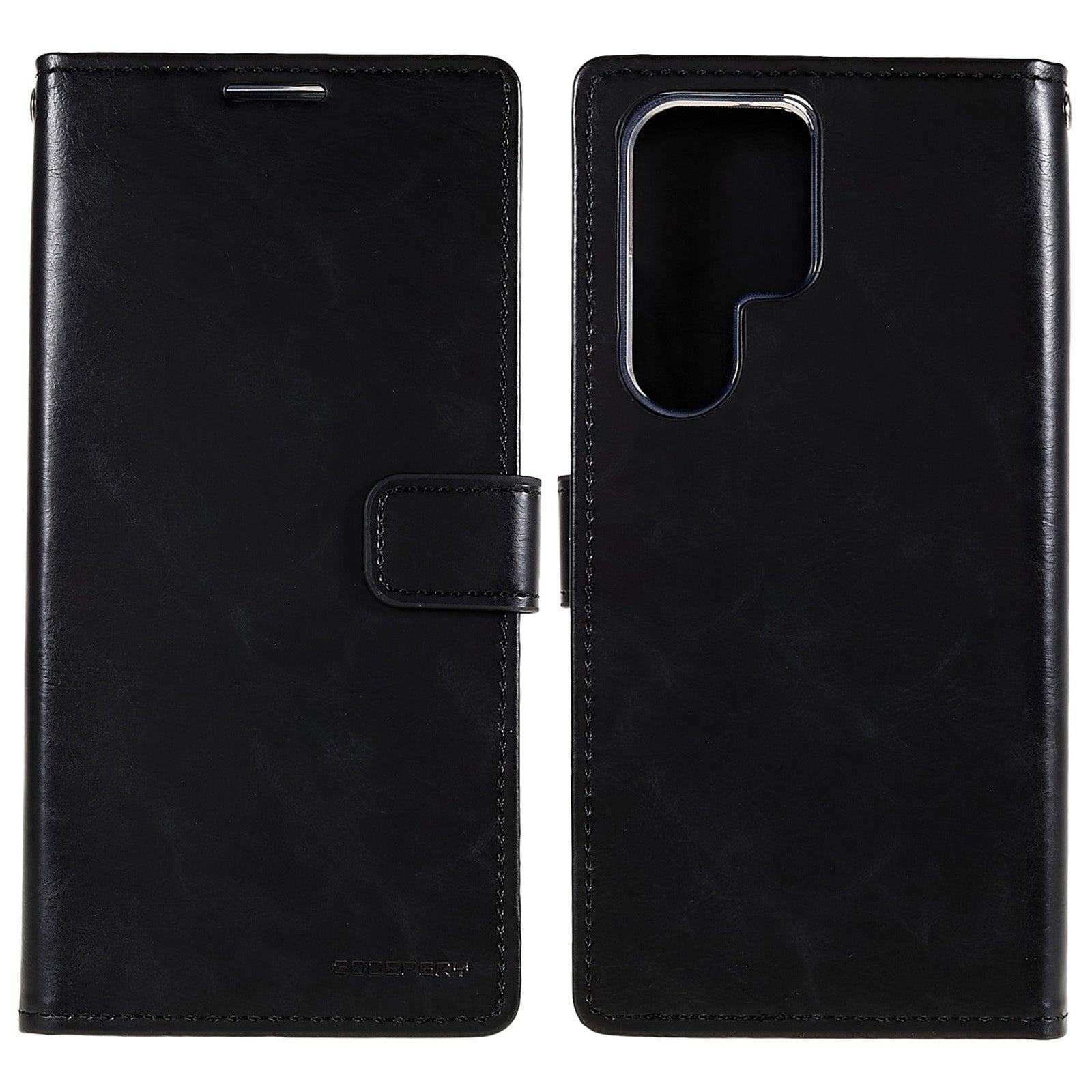MERCURY GOOSPERY Blue Moon for Samsung Galaxy S23 Ultra PU Leather Phone Case Wallet Stand Magnetic Shockproof Protective Cover