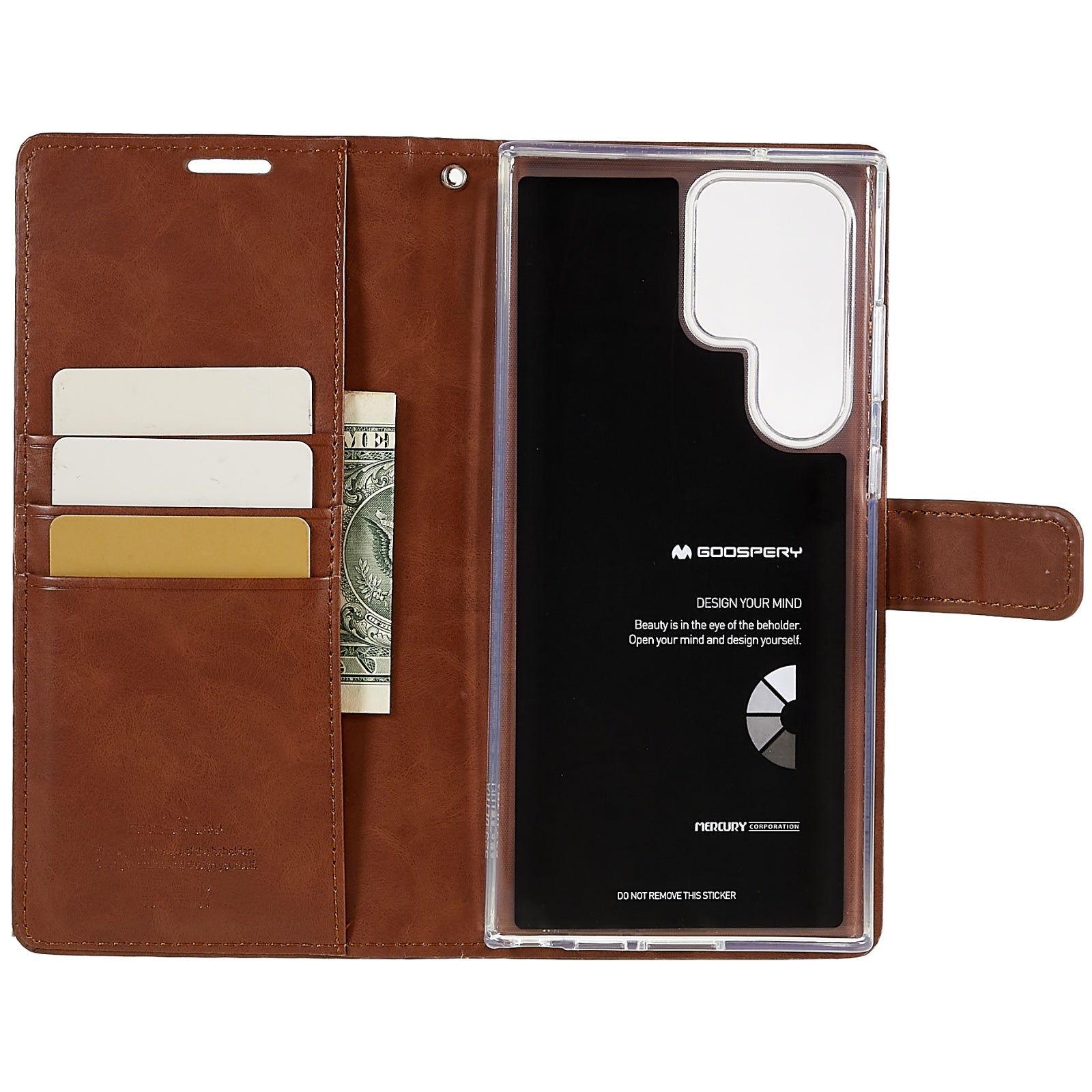 MERCURY GOOSPERY Blue Moon for Samsung Galaxy S23 Ultra PU Leather Phone Case Wallet Stand Magnetic Shockproof Protective Cover