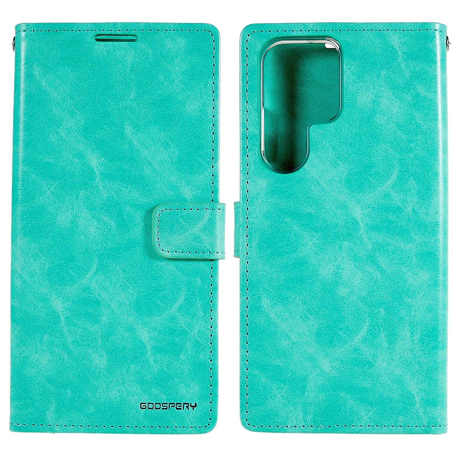 MERCURY GOOSPERY Blue Moon for Samsung Galaxy S23 Ultra PU Leather Phone Case Wallet Stand Magnetic Shockproof Protective Cover