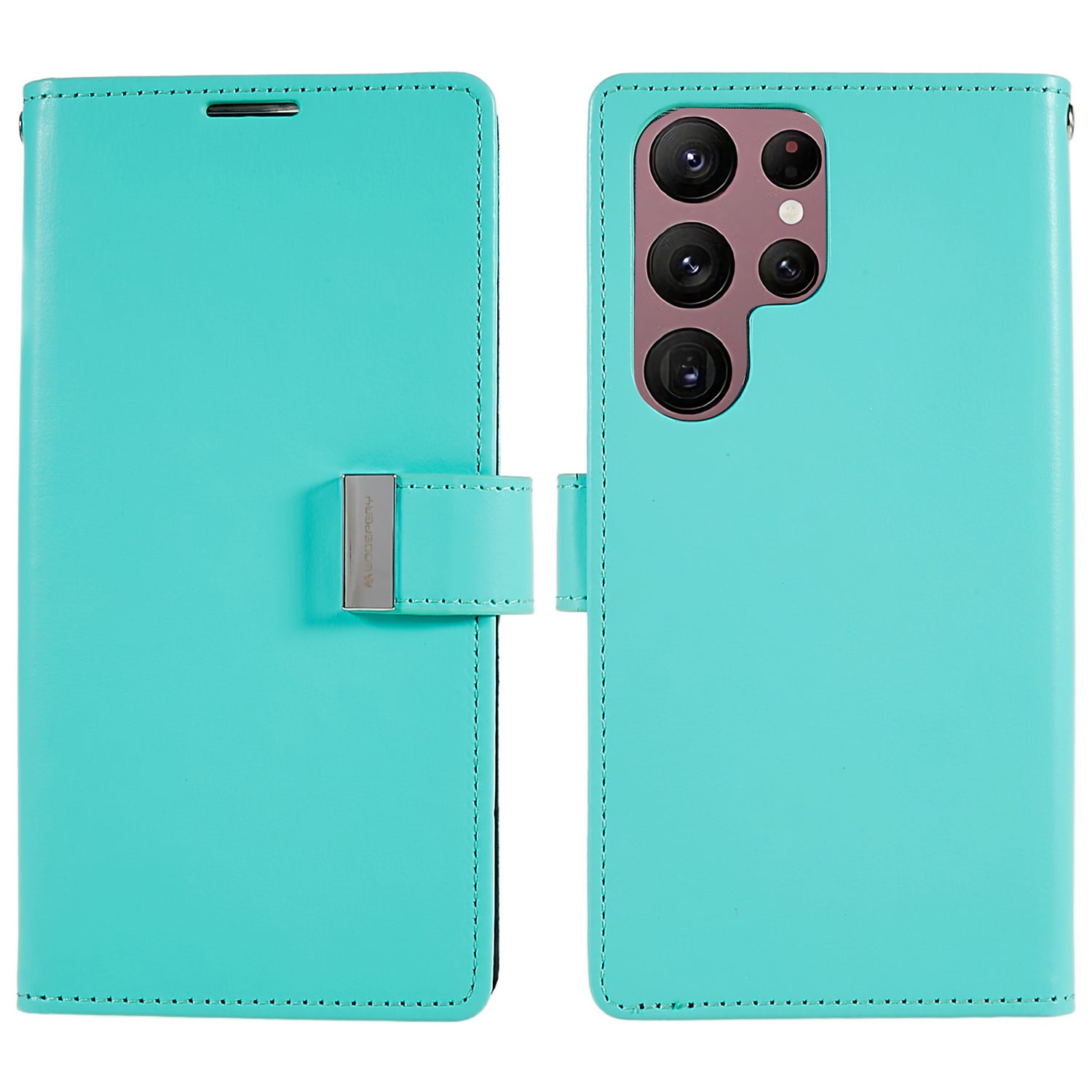 MERCURY GOOSPERY For Samsung Galaxy S23 Ultra PU Leather Metal Magnetic Clasp Protective Cover Phone Wallet Shockproof Case