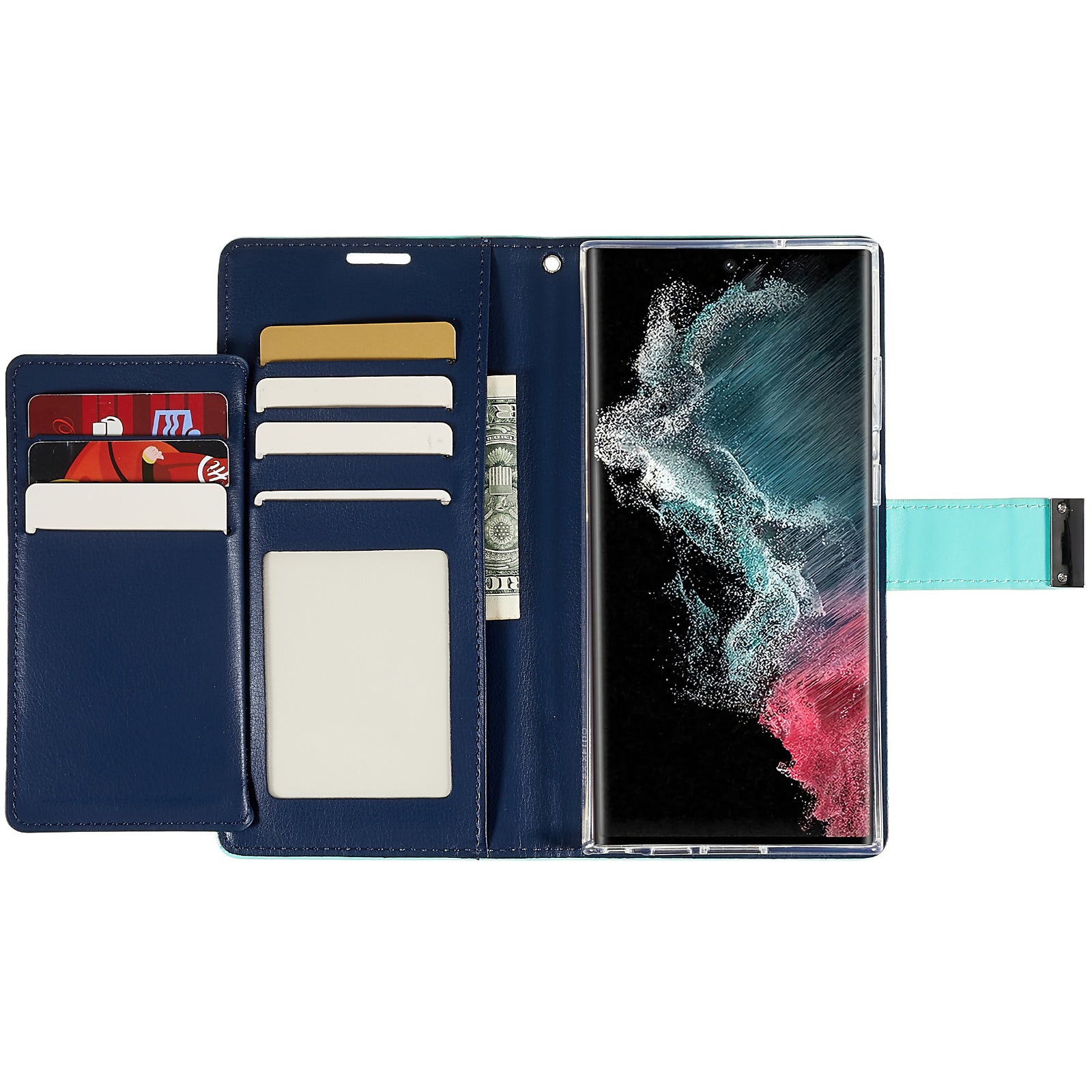 MERCURY GOOSPERY For Samsung Galaxy S23 Ultra PU Leather Metal Magnetic Clasp Protective Cover Phone Wallet Shockproof Case