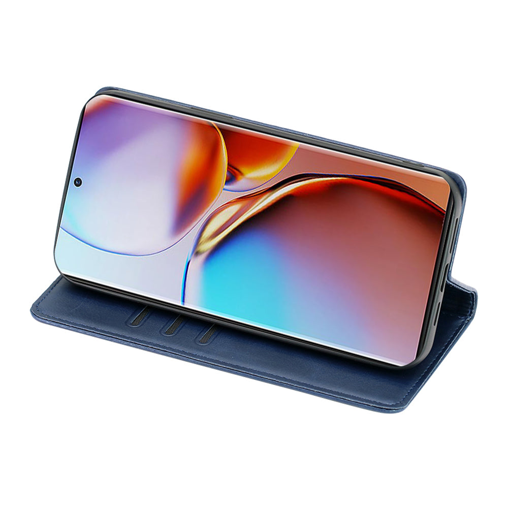 Calf Texture PU Leather Phone Case for Honor 80 SE 5G Wallet Stand Magnetic Auto-absorbed Full Protection Phone Cover