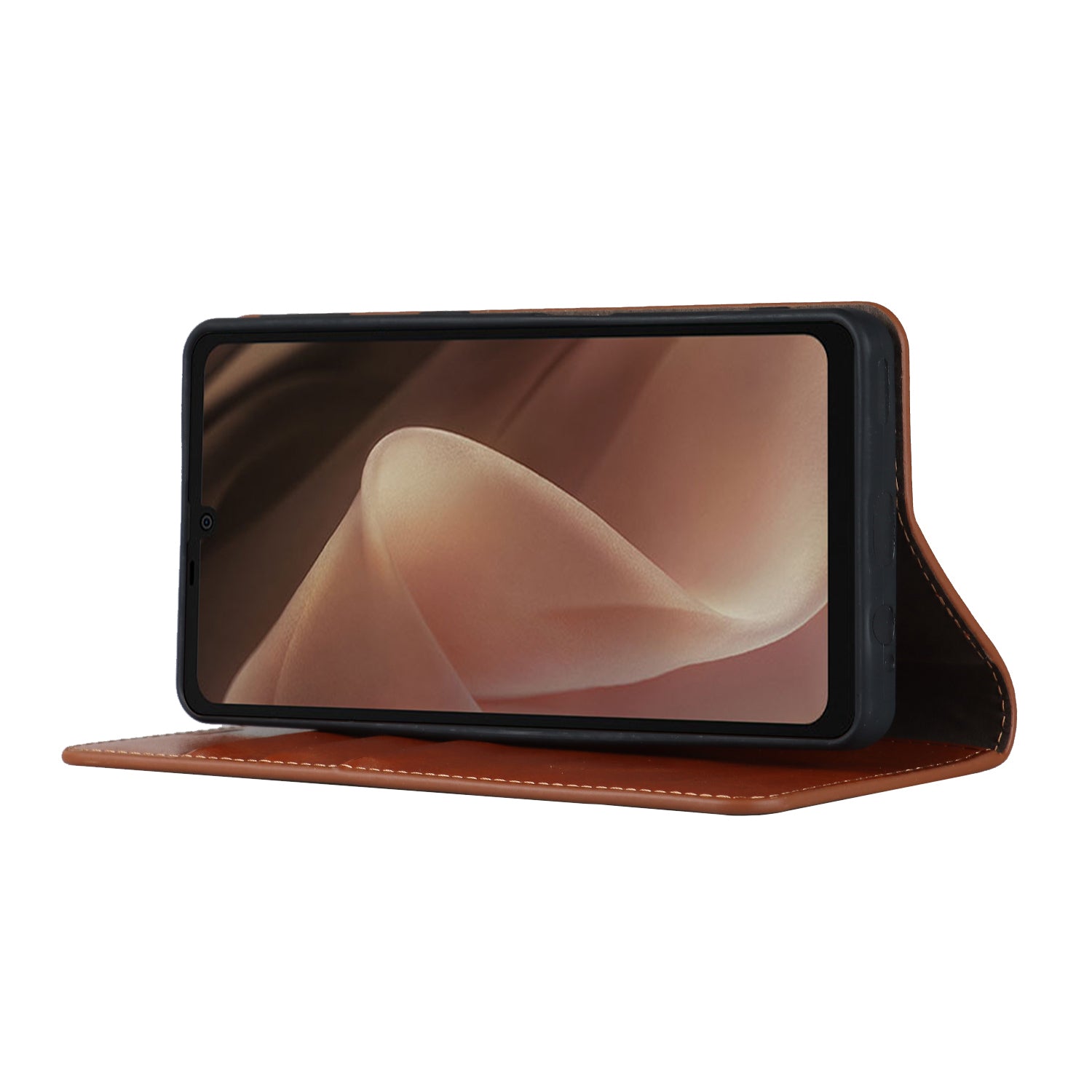 For Sharp Aquos Sense 7 Crazy Horse Texture Genuine Leather Cover Magnetic Absorption Stand Flip Wallet Phone Case