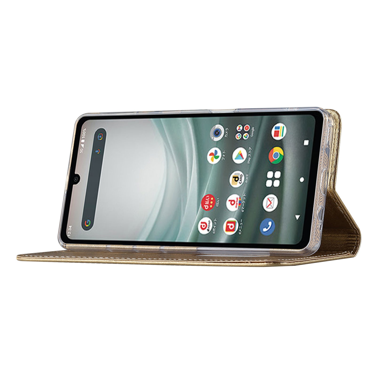 For Sharp Aquos Sense 7 Plus Scratch-resistant PU Leather Silk Texture Wallet Phone Case Stand Protector with Wrist Strap