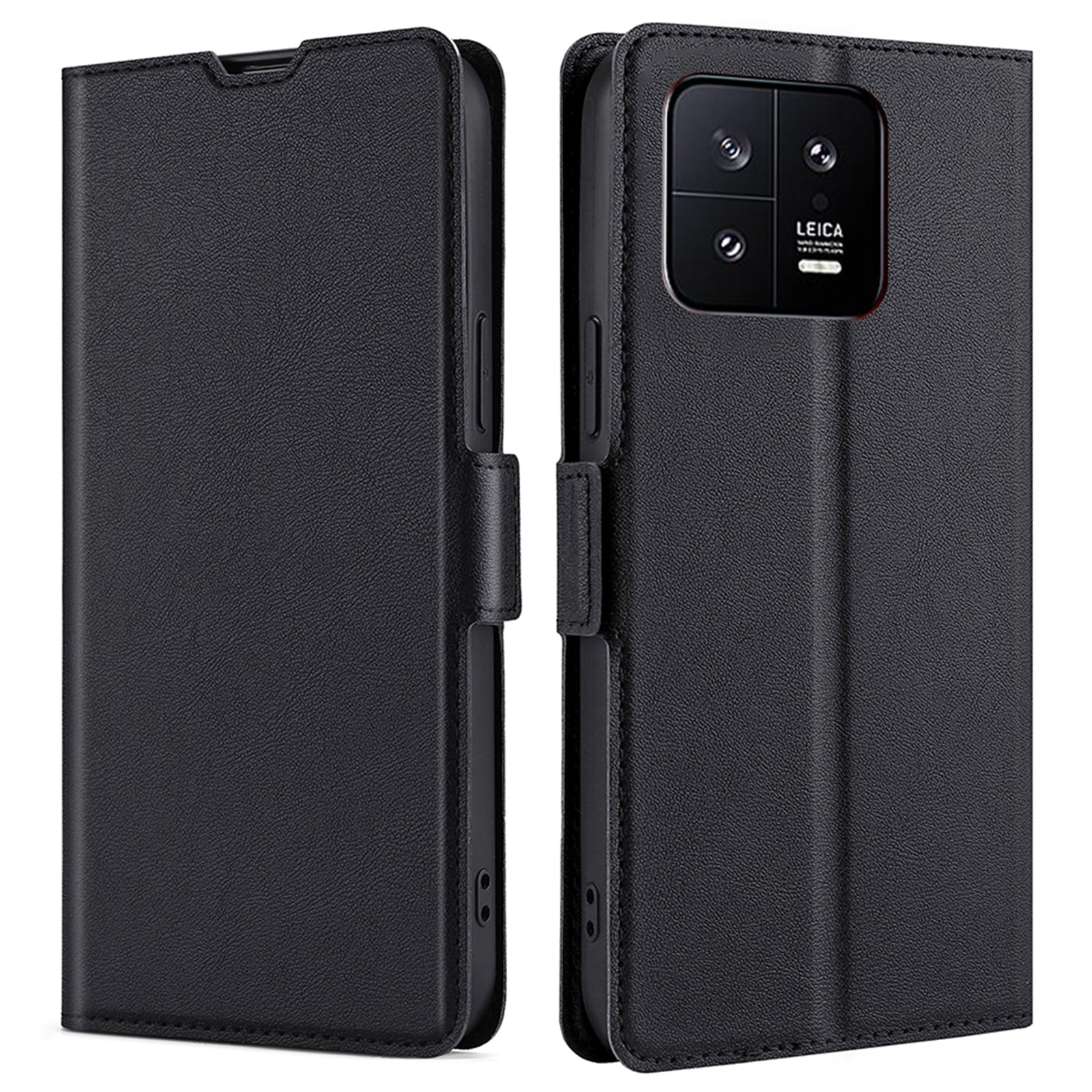 For Xiaomi 13 5G Mobile Phone Shell TPU PU Leather Card Holder Foldable Stand Magnetic Closure Shockproof Phone Cover