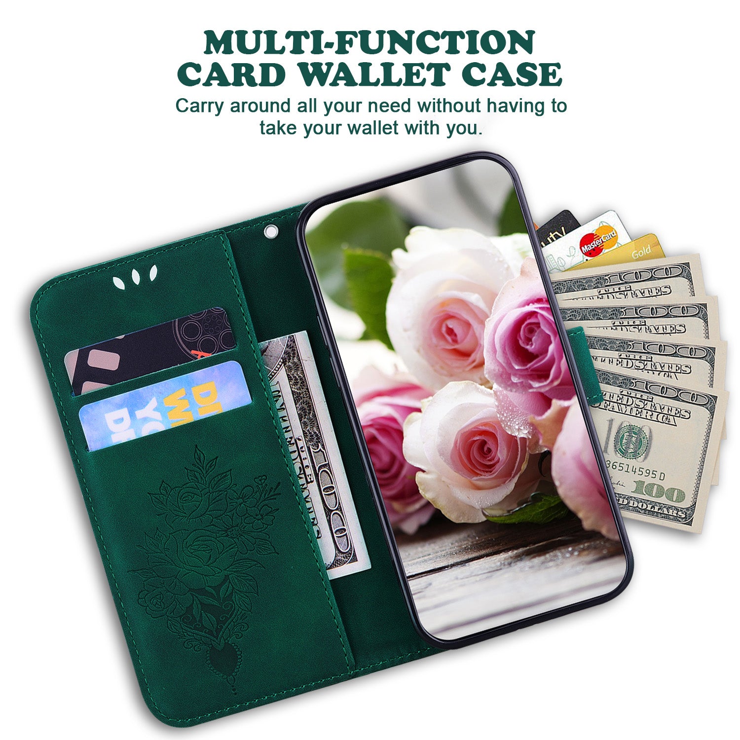 For Tecno Pova 4 Pro 4G Imprinted Rose Butterfly Book Style PU Leather TPU Inner Shell Magnetic Closure Wallet Stand Phone Cover with Strap