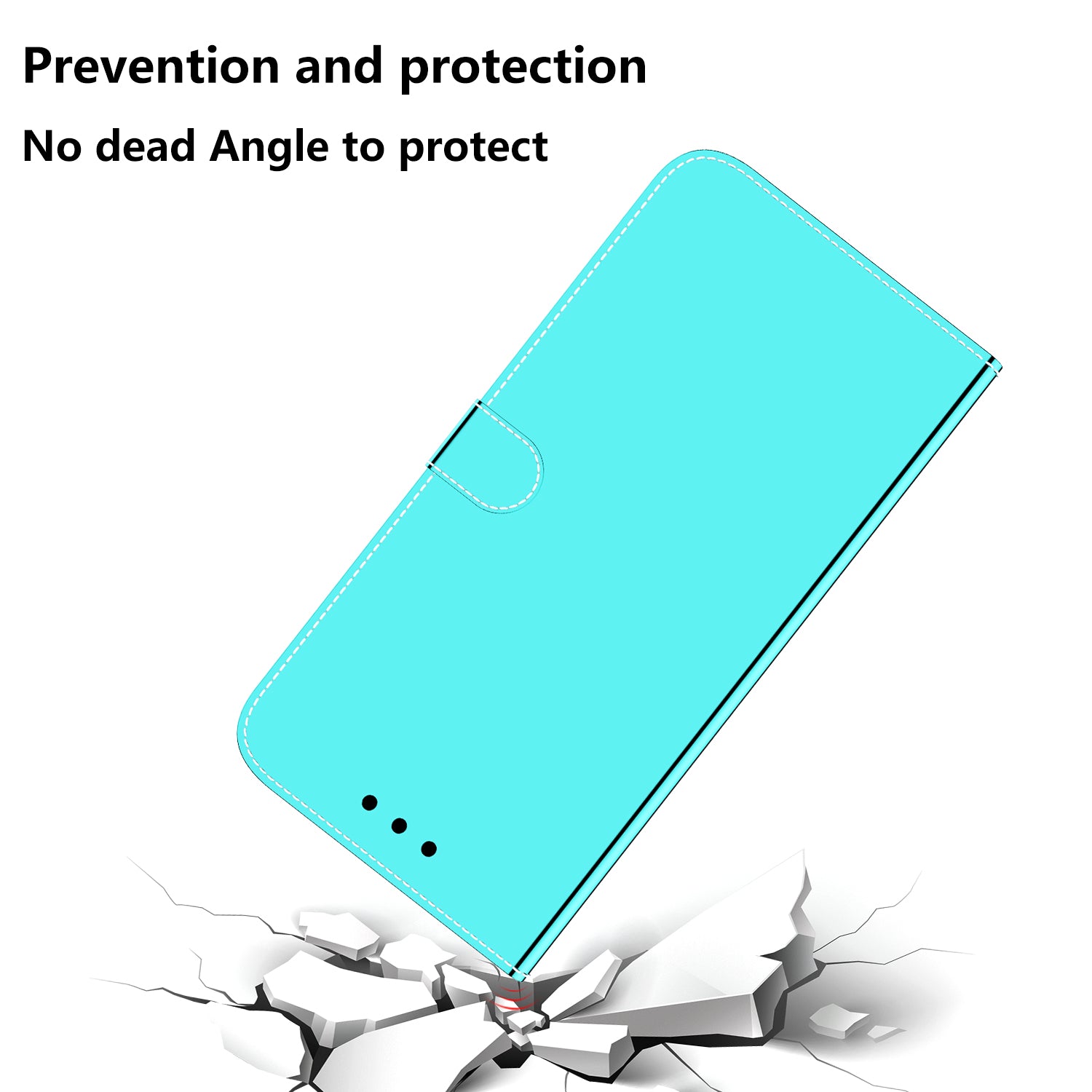 For Tecno Pova 4 Pro 4G Magnetic Clasp Stand Flip Phone Cover Mirror-like Surface PU Leather Wallet Phone Case with Strap