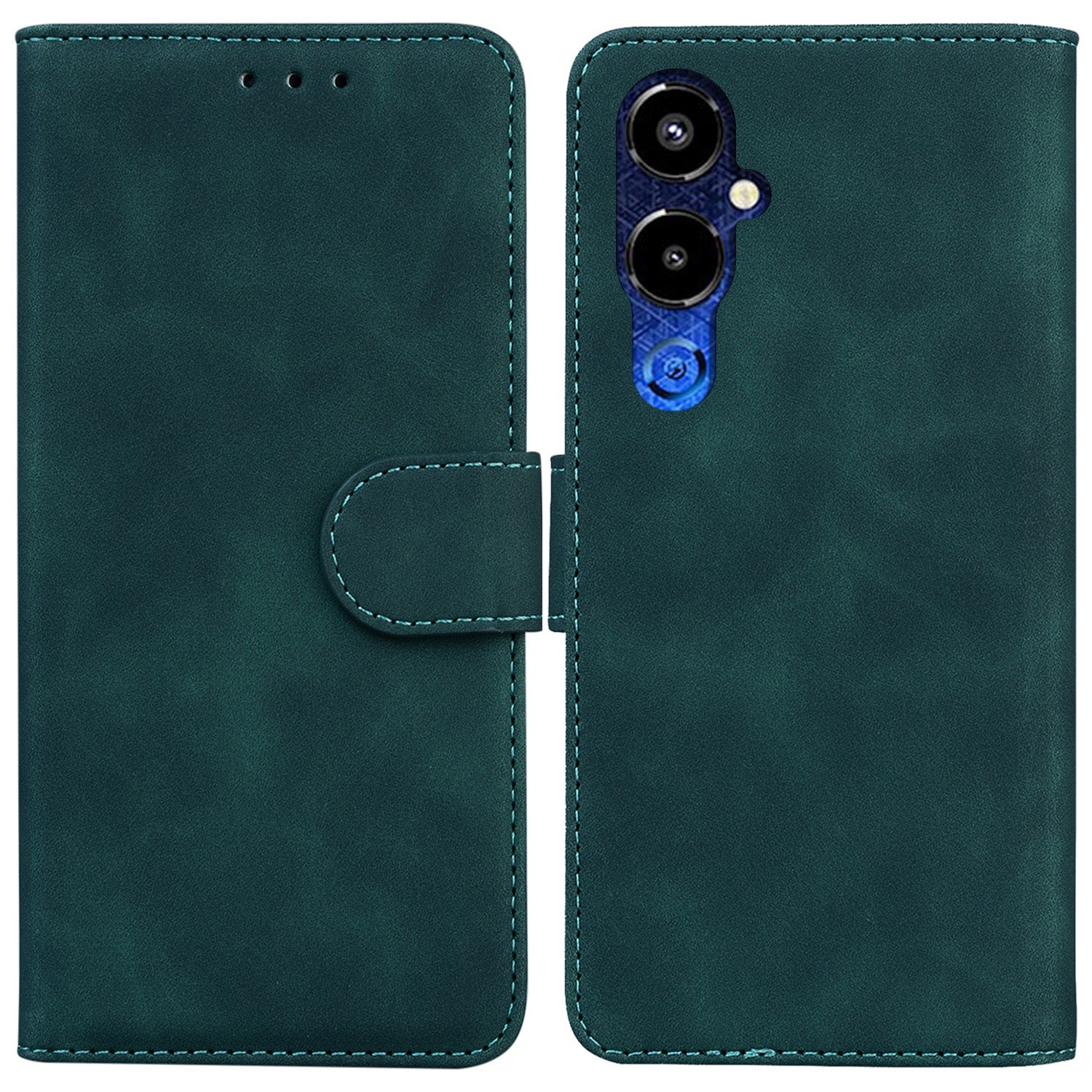 Til Tecno Pova 4 Pro 4G stødsikker telefonskal ensfarvet PU-læder pungetui Magnetisk lukning Telefonstativ cover
