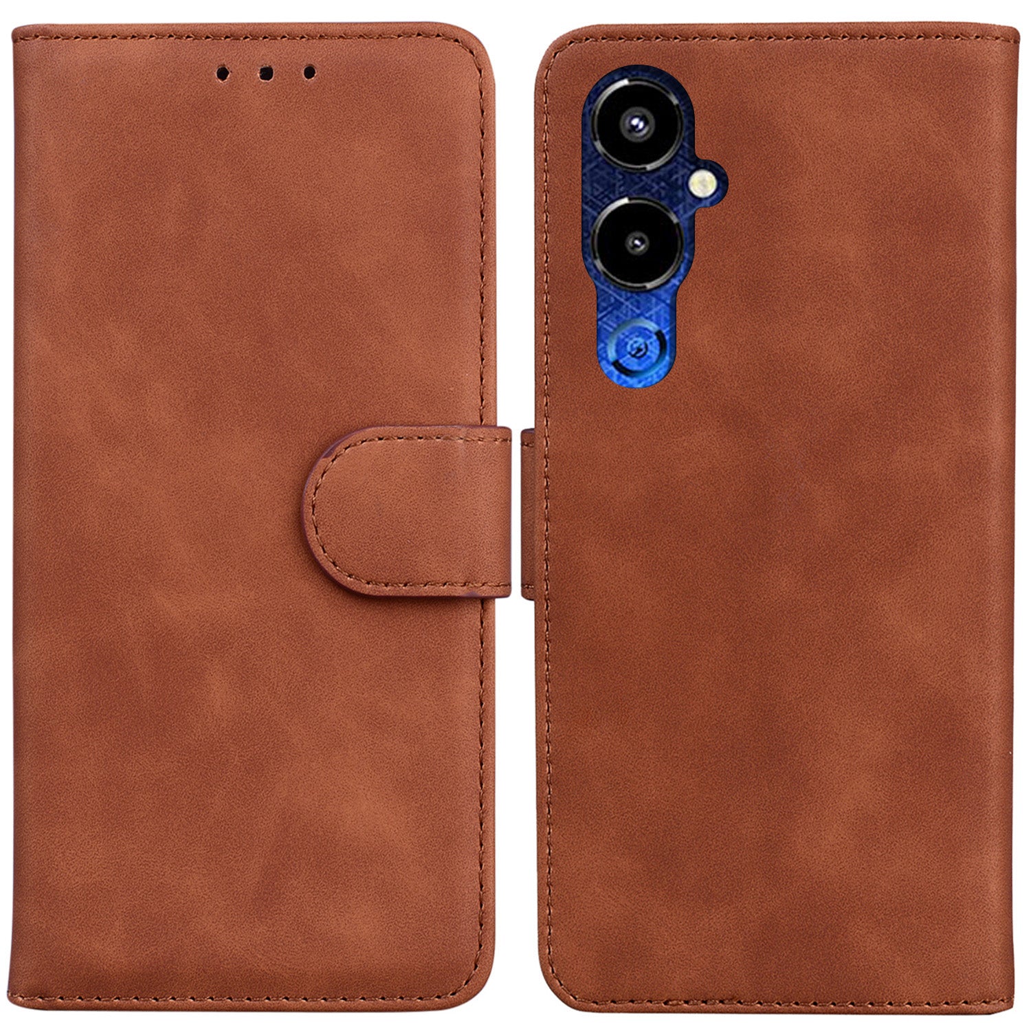Til Tecno Pova 4 Pro 4G stødsikker telefonskal ensfarvet PU-læder pungetui Magnetisk lukning Telefonstativ cover