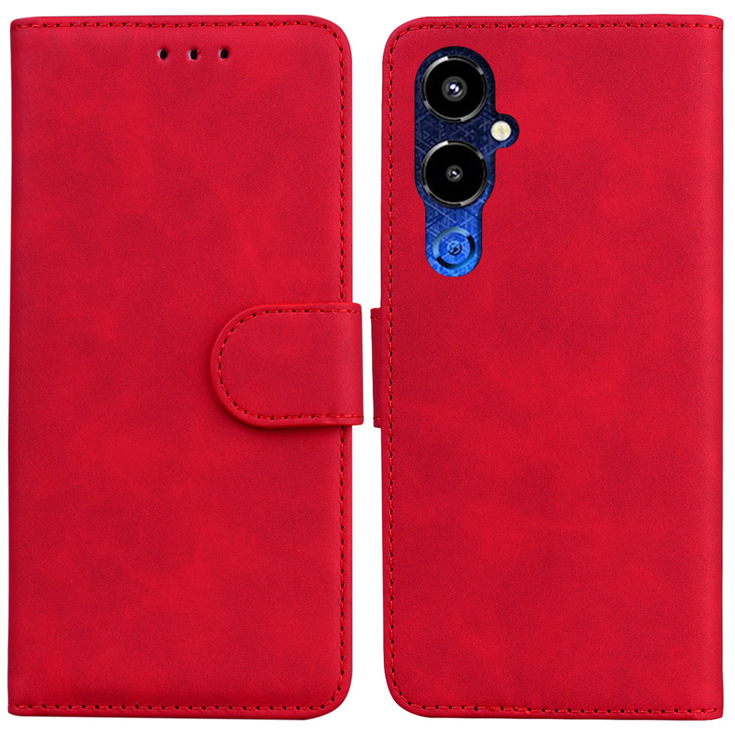 Til Tecno Pova 4 Pro 4G stødsikker telefonskal ensfarvet PU-læder pungetui Magnetisk lukning Telefonstativ cover