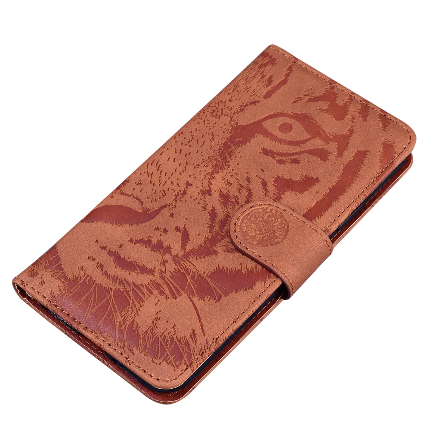 For Tecno Pova 4 Pro 4G Anti-Scratch PU Leather Stand Cover Tiger Pattern Imprinted Wallet Magnetic Clasp Protective Phone Case
