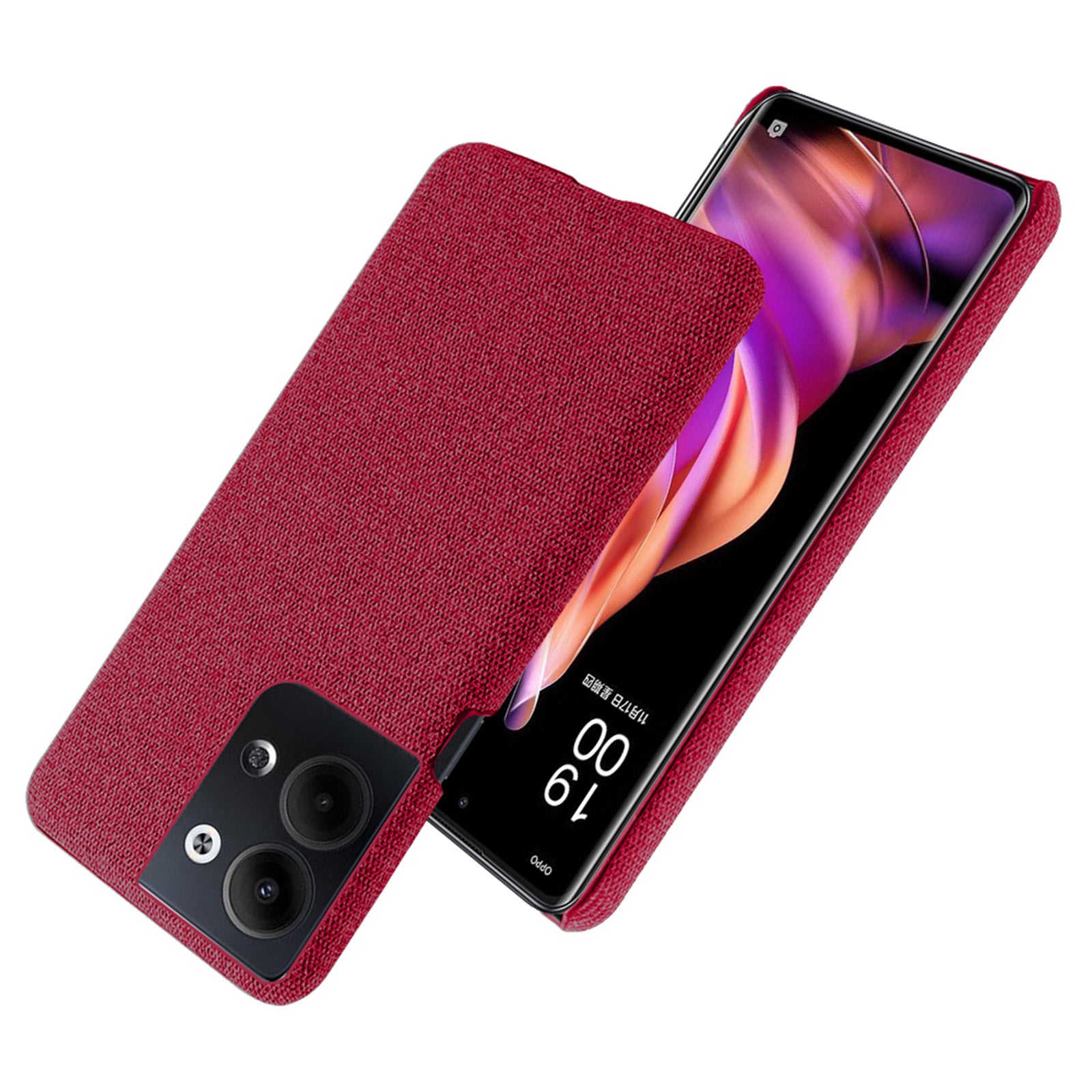 Pro Oppo Reno9 Pro 5G nárazuvzdorné pouzdro na chytrý telefon Jednobarevný pevný PC látkový kryt telefonu proti poškrábání