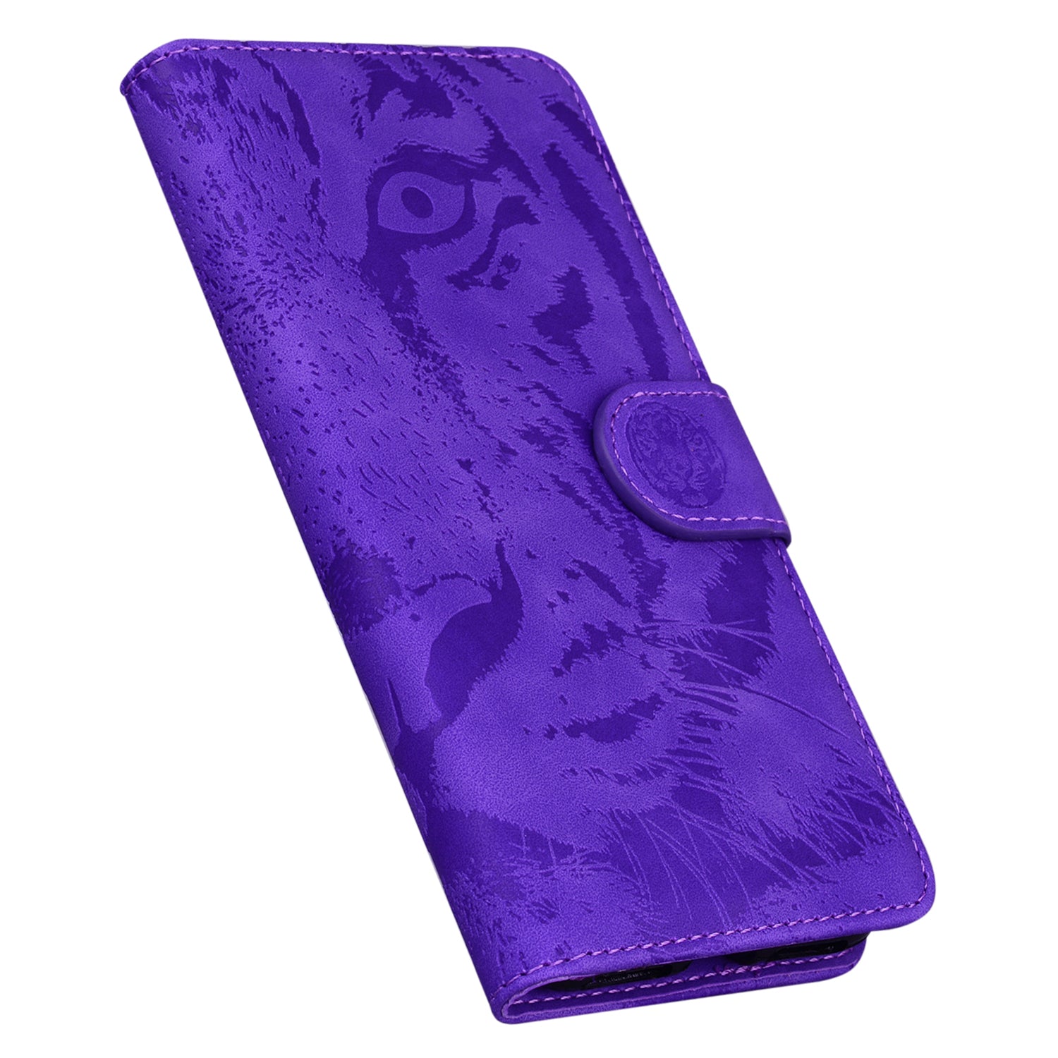 For Google Pixel 7a Tiger Pattern Imprinted Wallet PU Leather Stand Magnetic Clasp Protective Phone Case